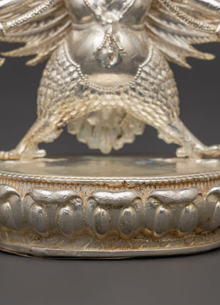 Divine Garuda Statue | Handcrafted Copper with Silver Plating