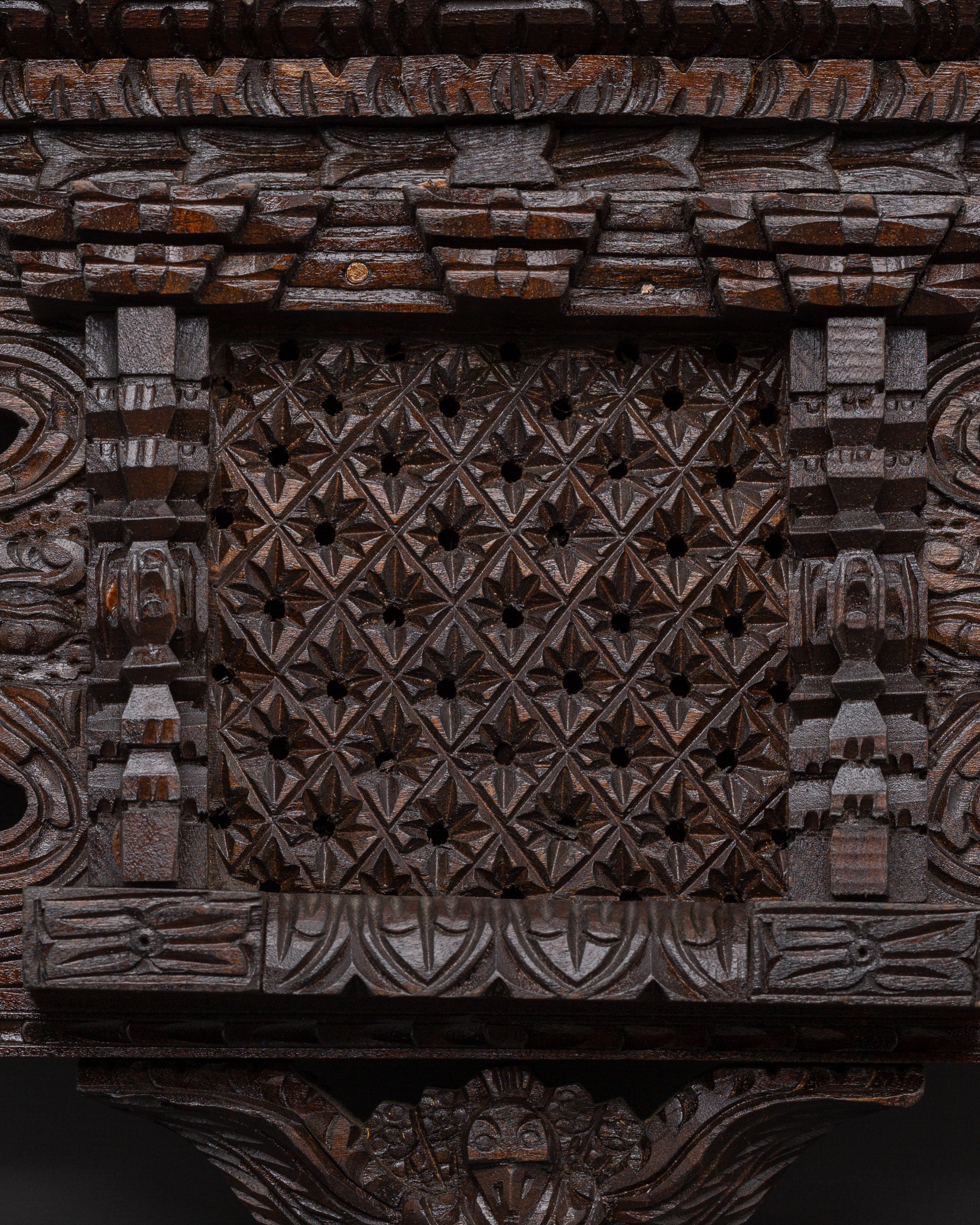 Hand Carved Wall Art | Spiritual Wooden Decor for Meditation Spaces