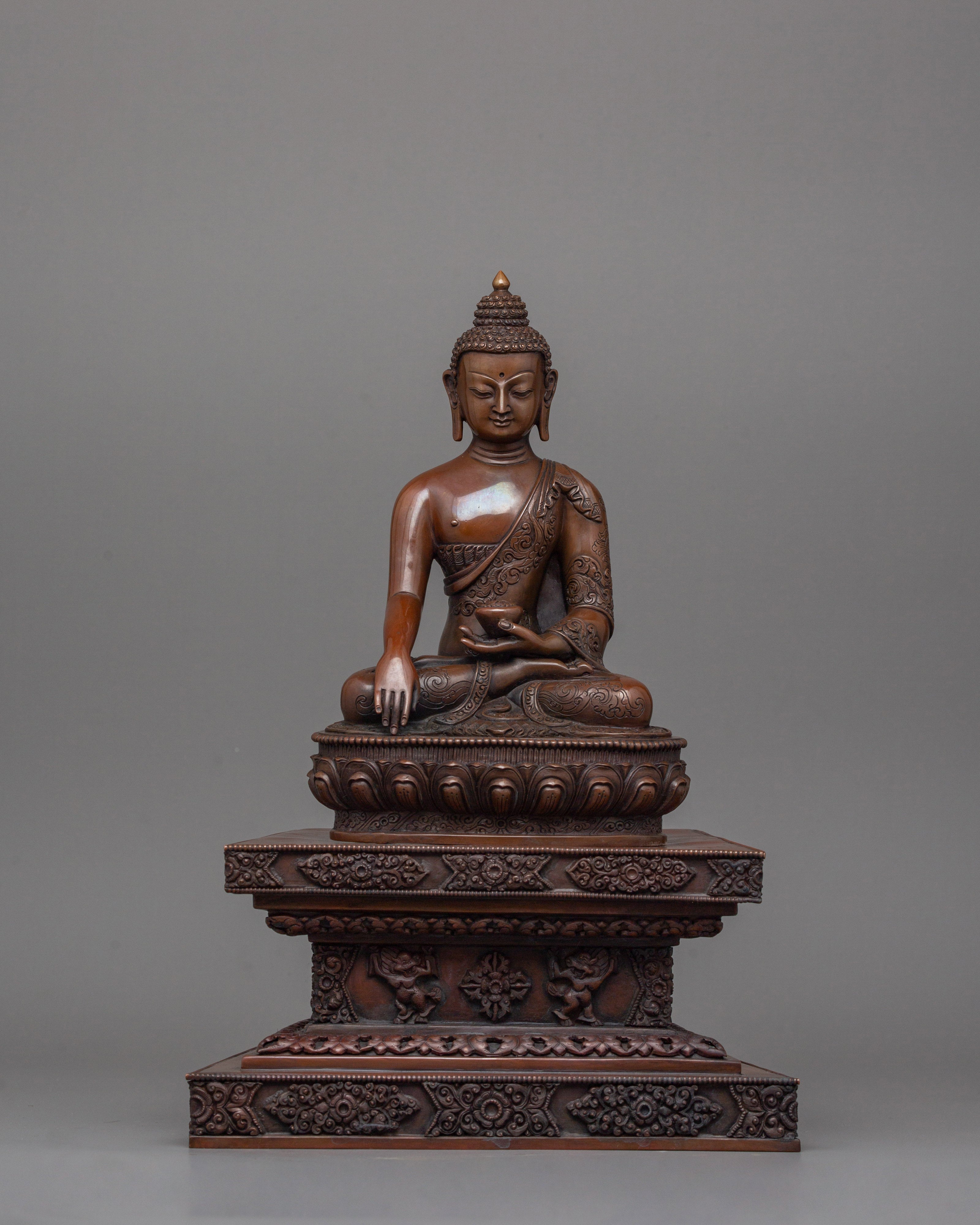 14.4 Inches Historical Buddha Shakyamuni Figurine | Symbol of Serenity and Inner Wisdom
