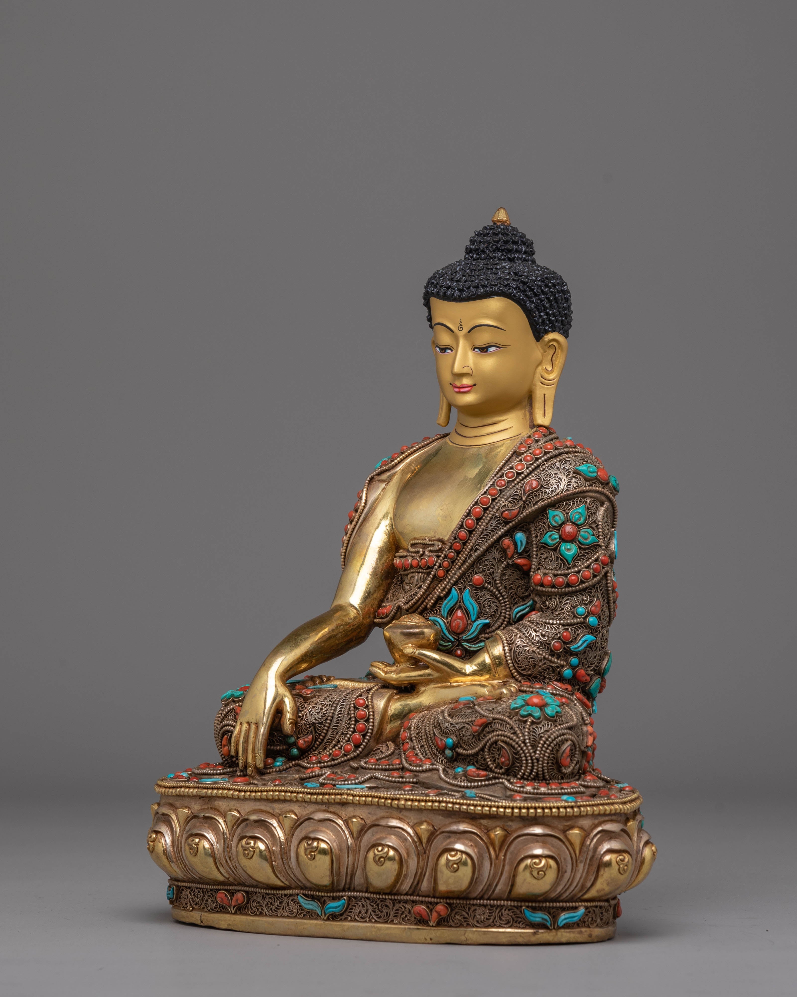 Handmade Buddha Shakyamuni Decor Statue | Tibetan Buddha Statue