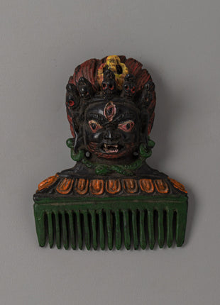 Hand-Carved Bhairav Head Decor