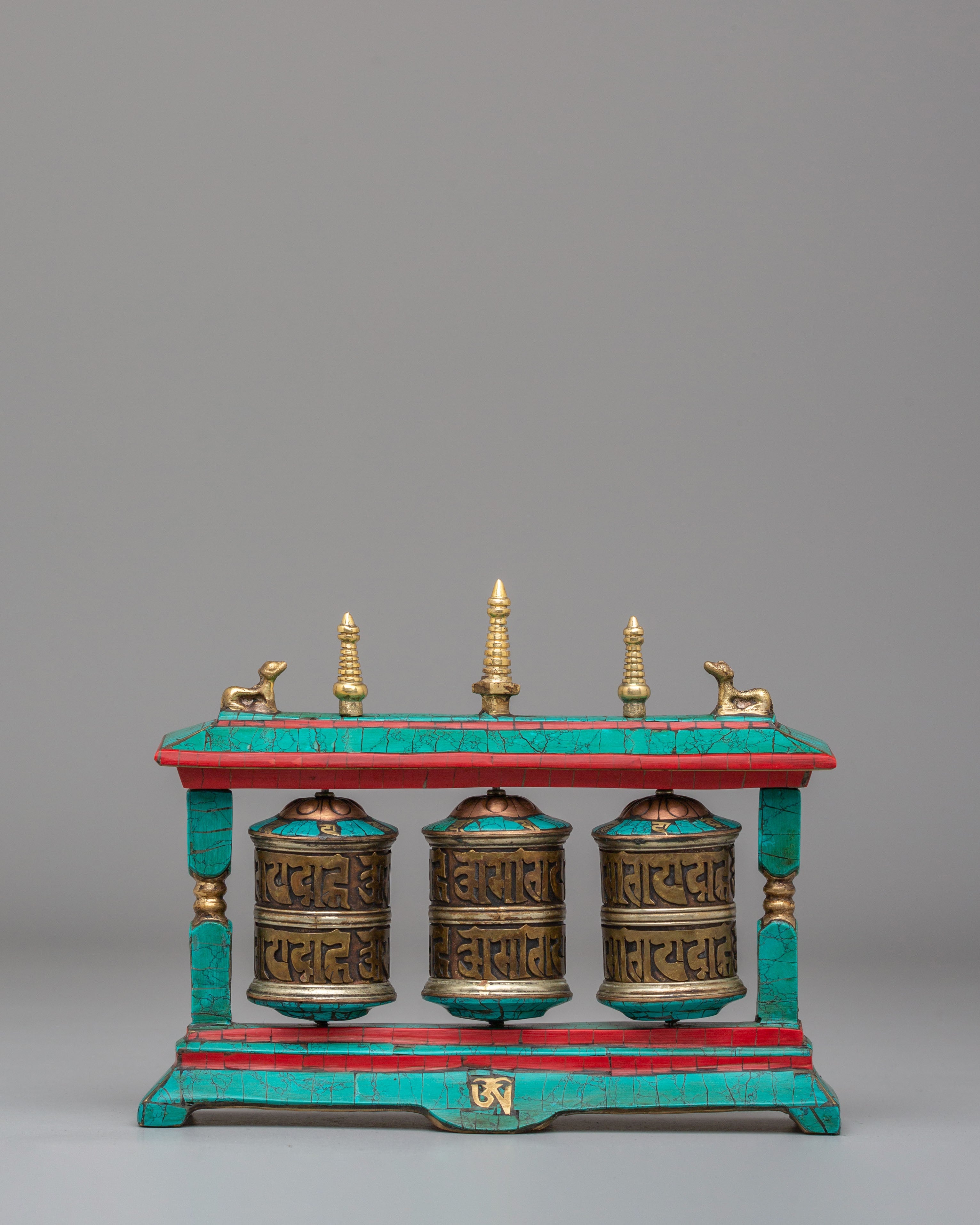 Brass Prayer Wheel for Buddhist Rituals | Tibetan Buddhist Decor