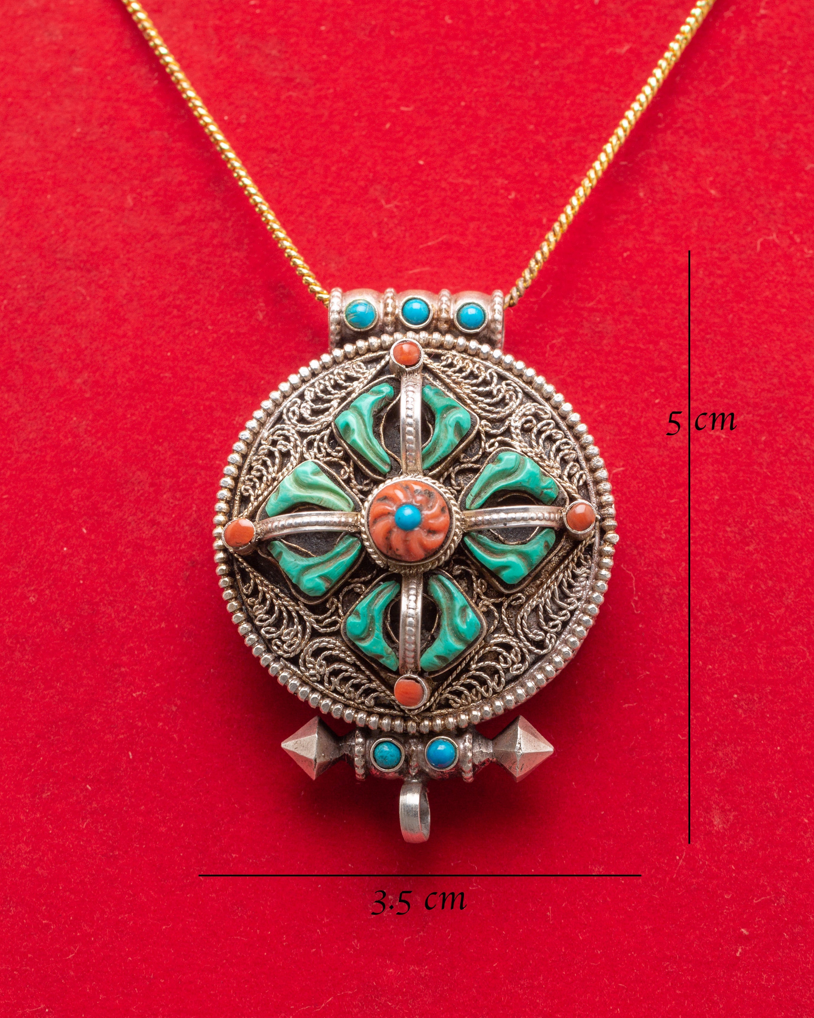 Ghau Box Locket for Spiritual Protection | Bishow Vajra Pendant