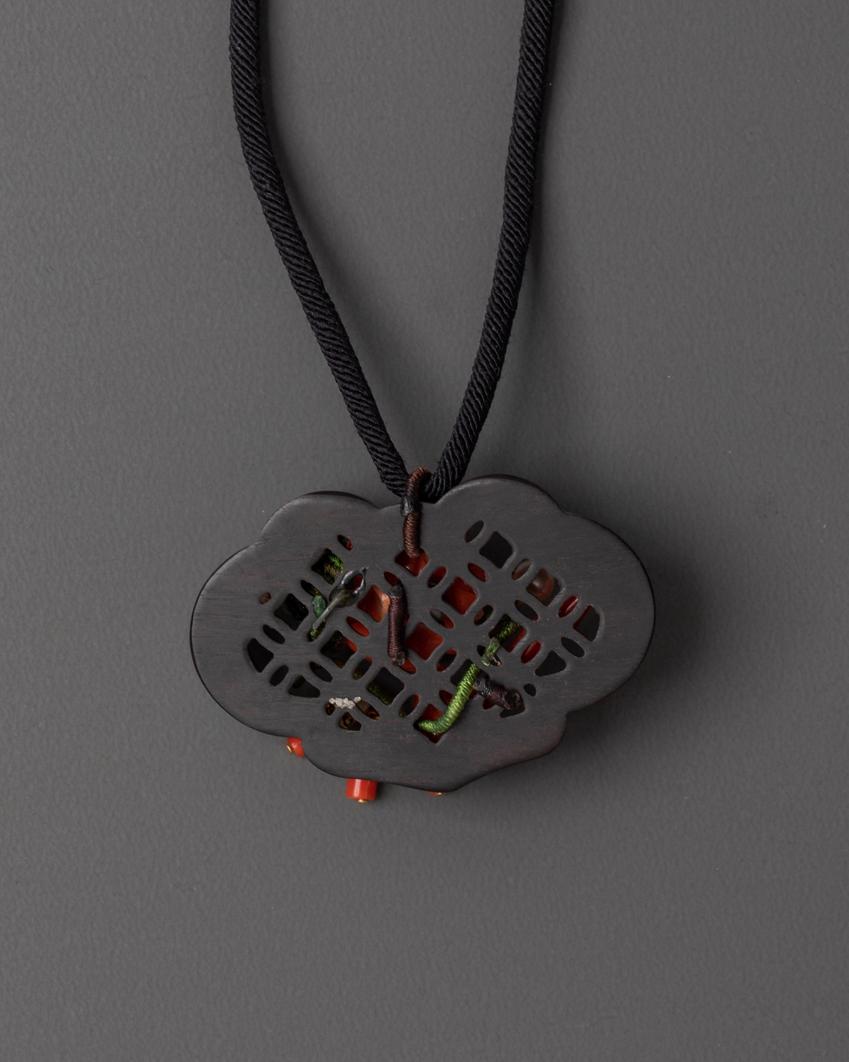 Sacred Traditional Handcrafted Locket | Ebony Coral Pendant