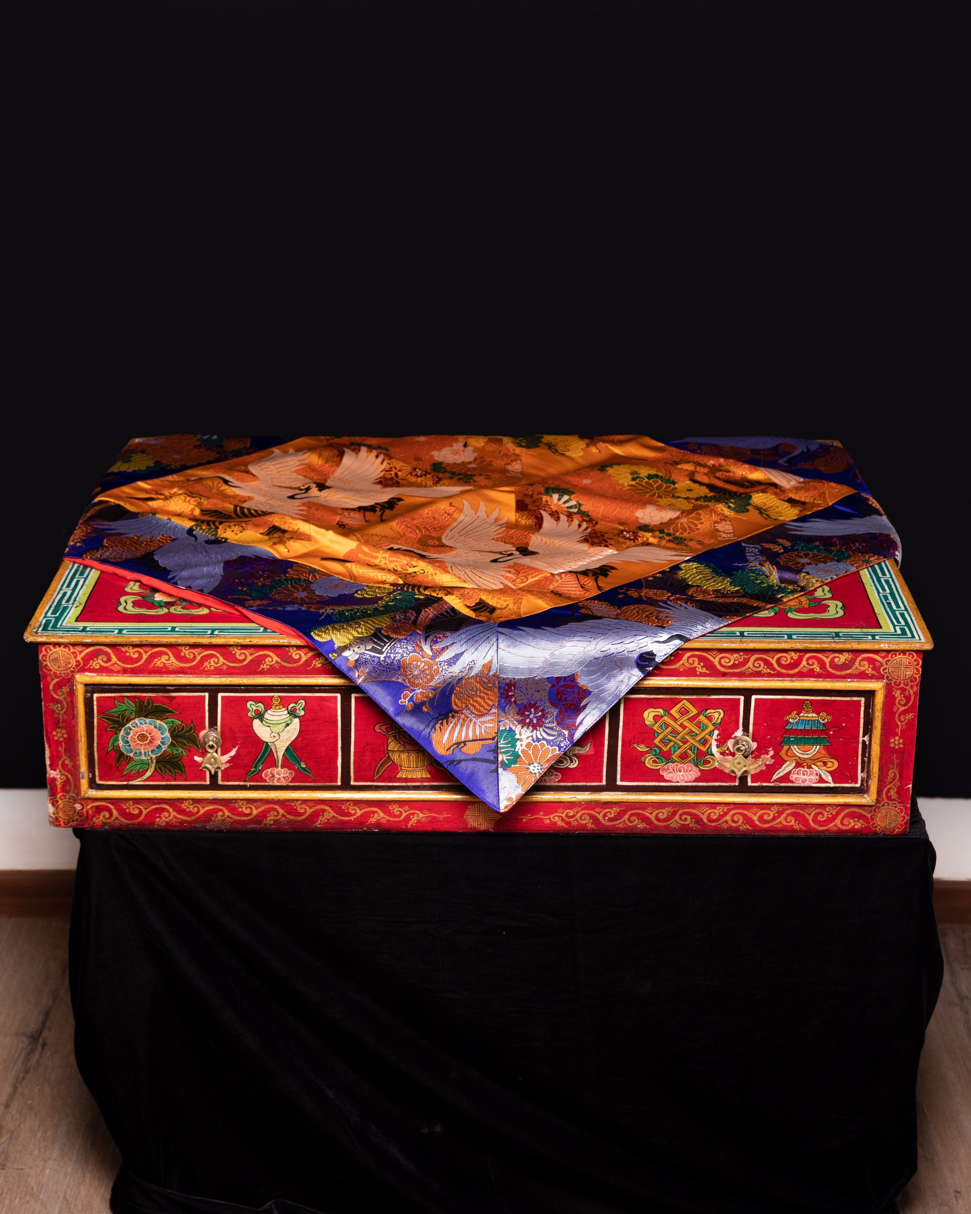 Tibetan Silk Table Cloth | Traditional Decorative Fabric for Home