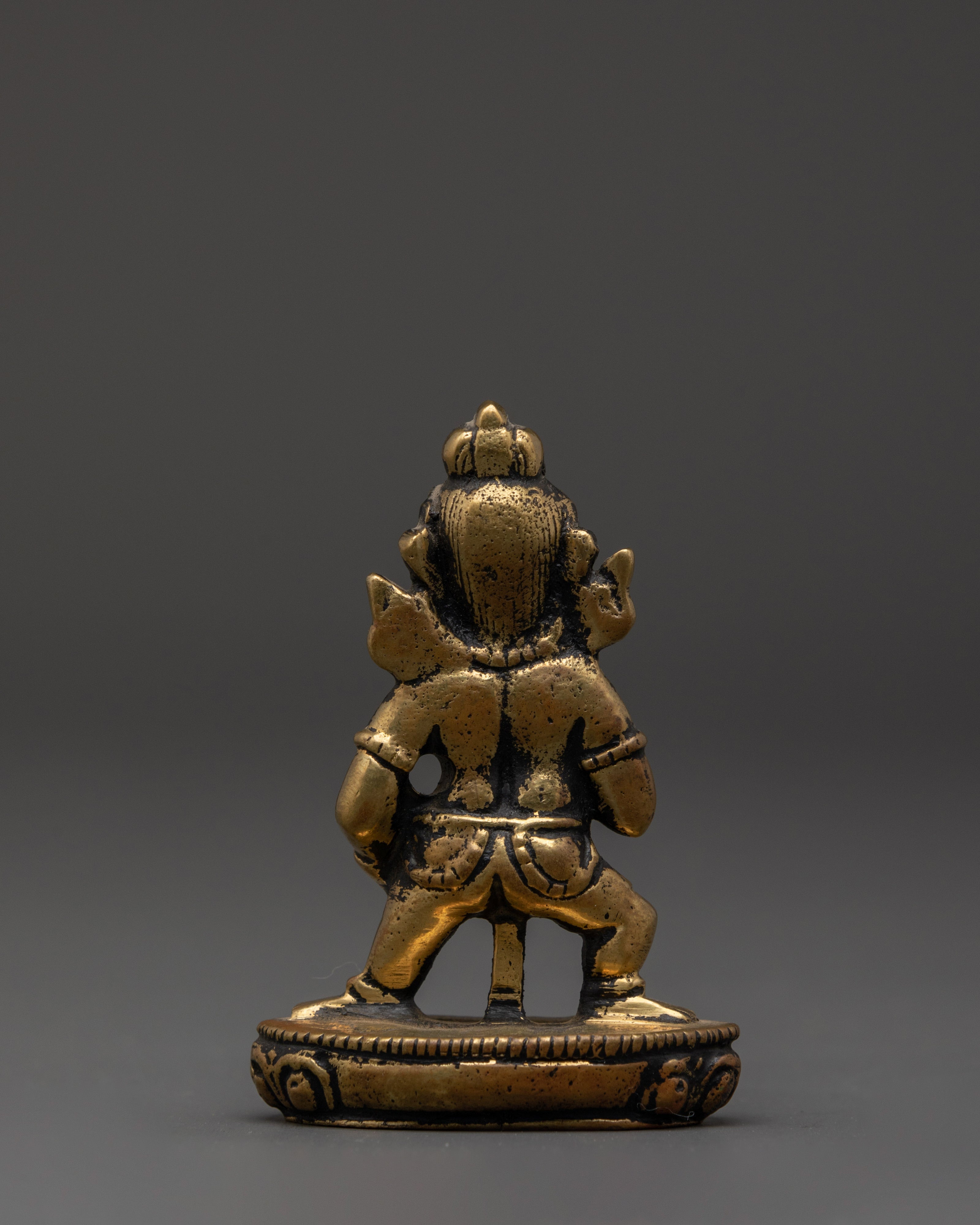 Tibetan Black Dzambhala Statue | Wealth Deity Sculpture for Prosperity & Abundance