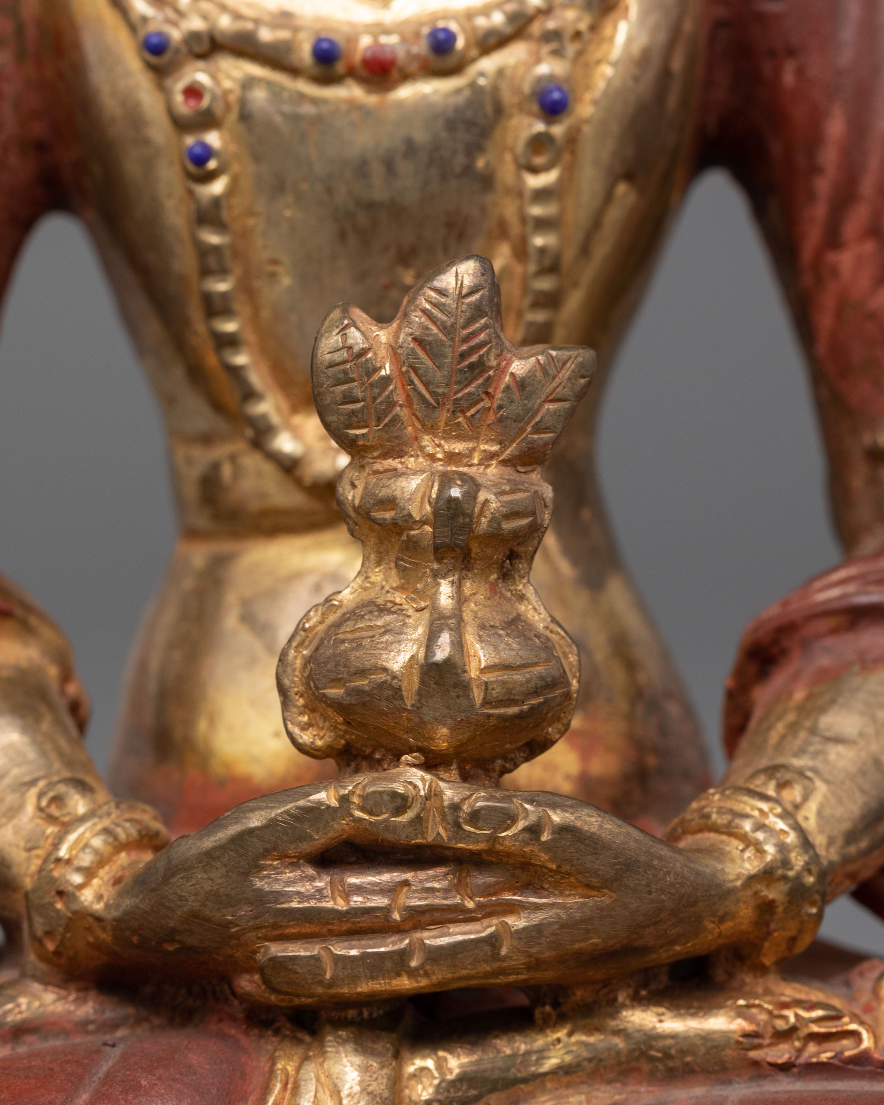 Handmade Statue of Tibetan Deity Amitayus | Compassion and Longevity