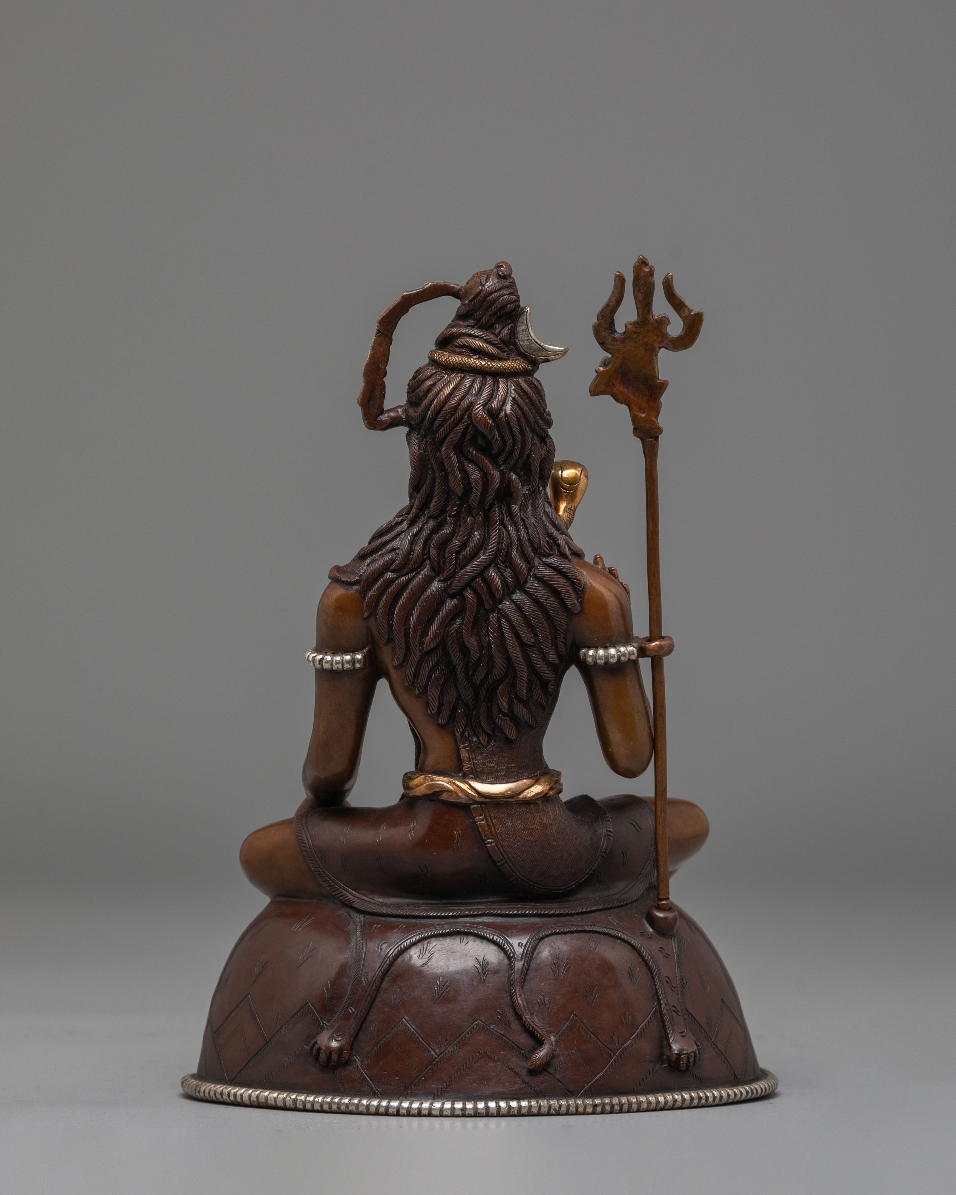 Statue of Hindu Deity Shiva | Handcrafted Oxidized Copper Lord Shiva Sculpture