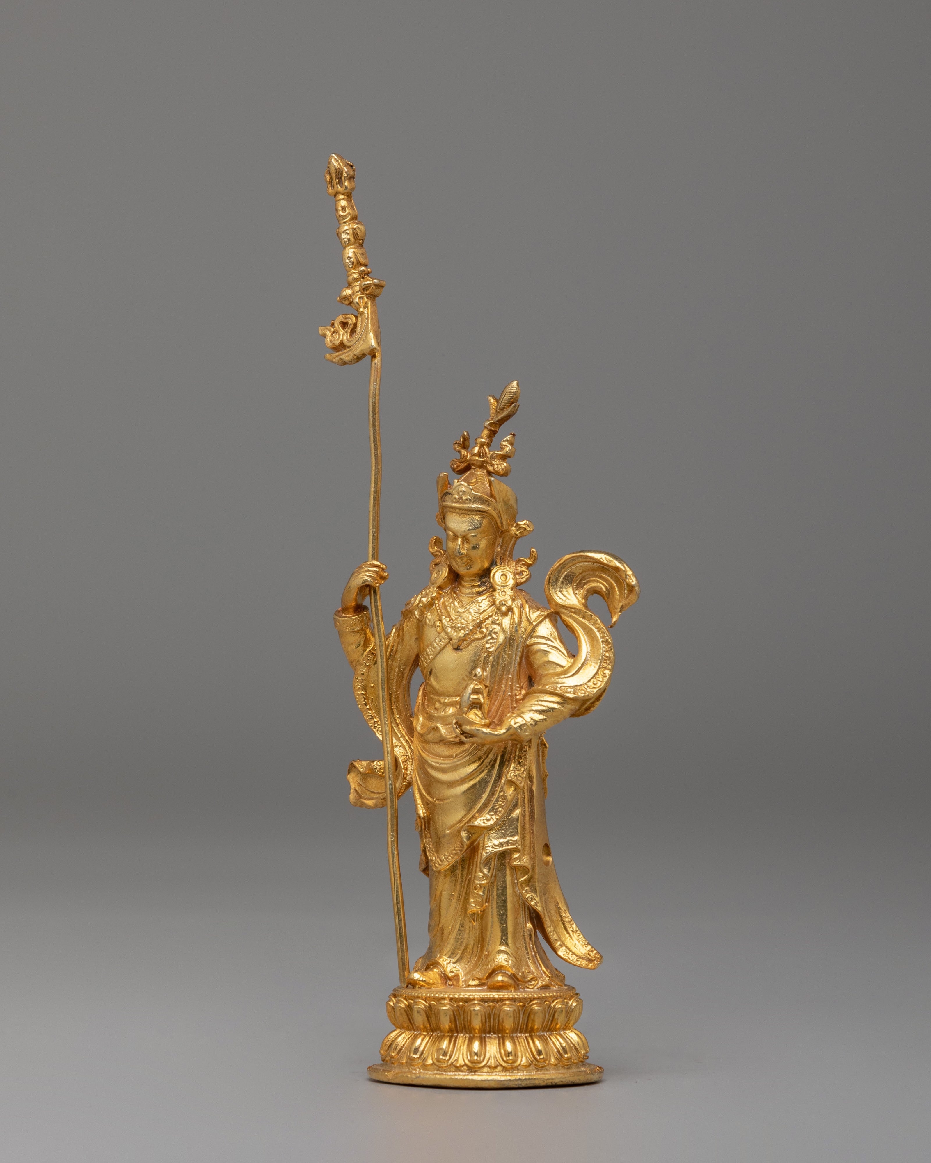 Guru Rinpoche Dynamic Standing Statue | Tibetan Spiritual Artwork