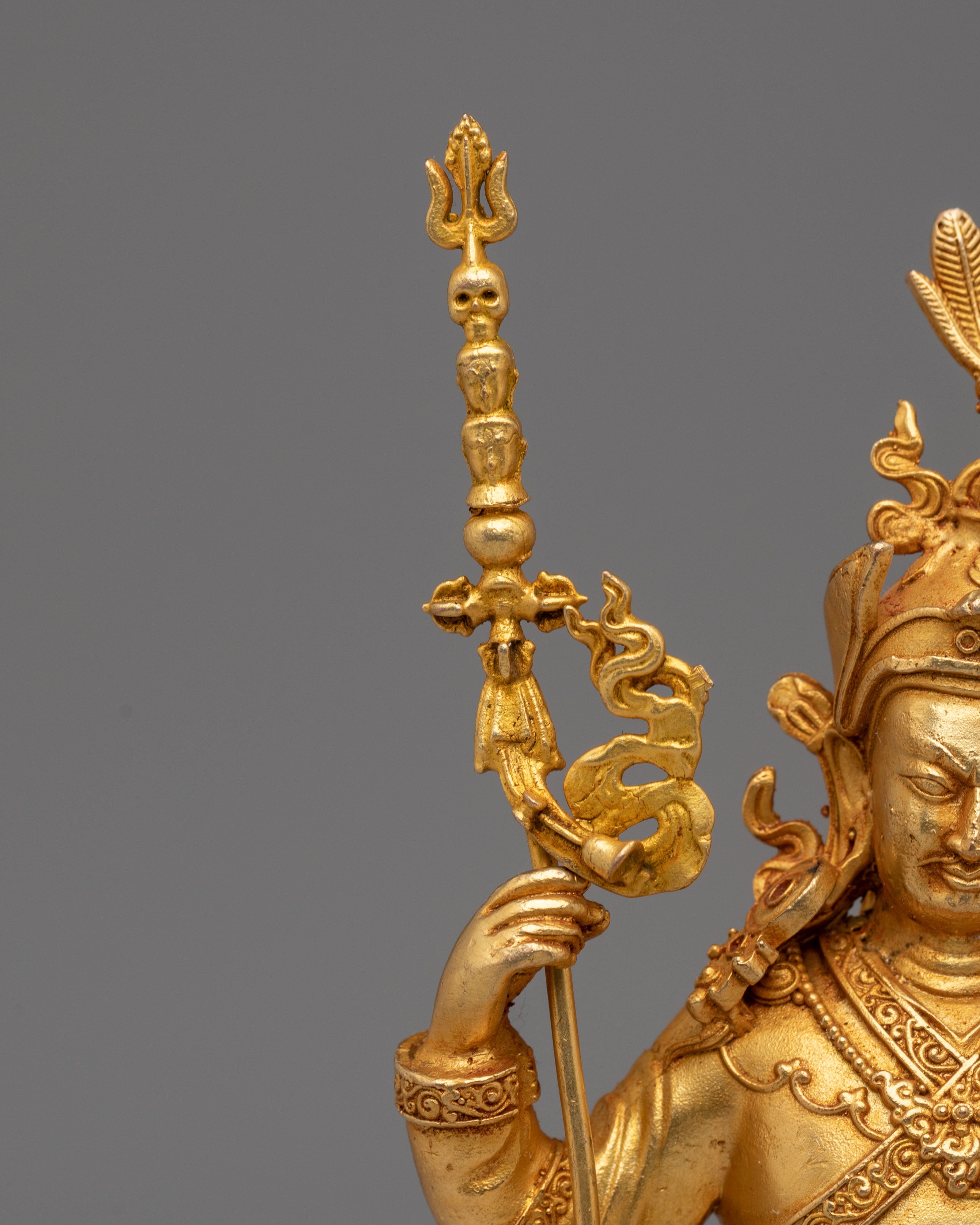 Handcrafted Standing Guru Rinpoche Statue | Spiritual Decor