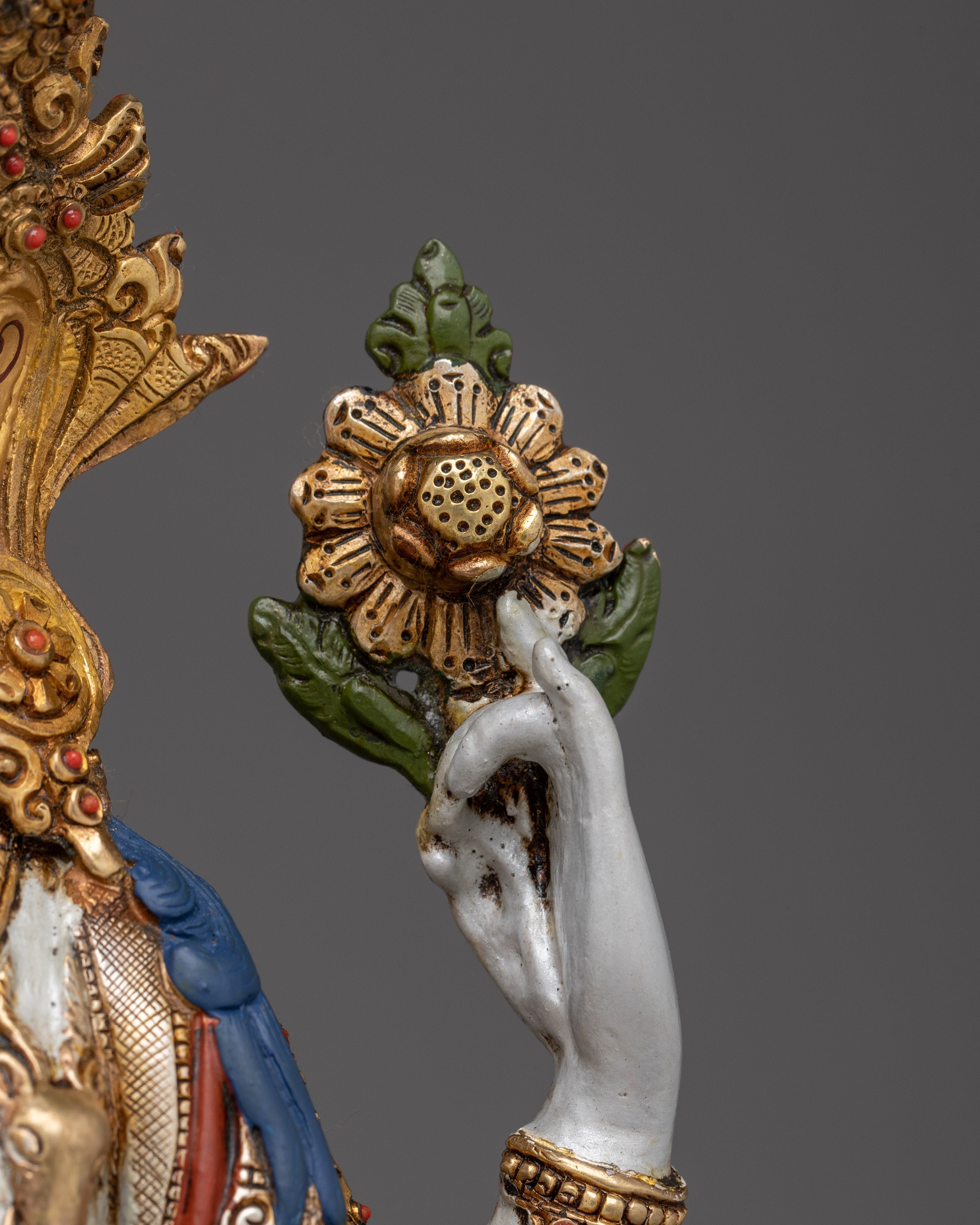 Colorful Chenrezig Statue | Embodiment of Compassion