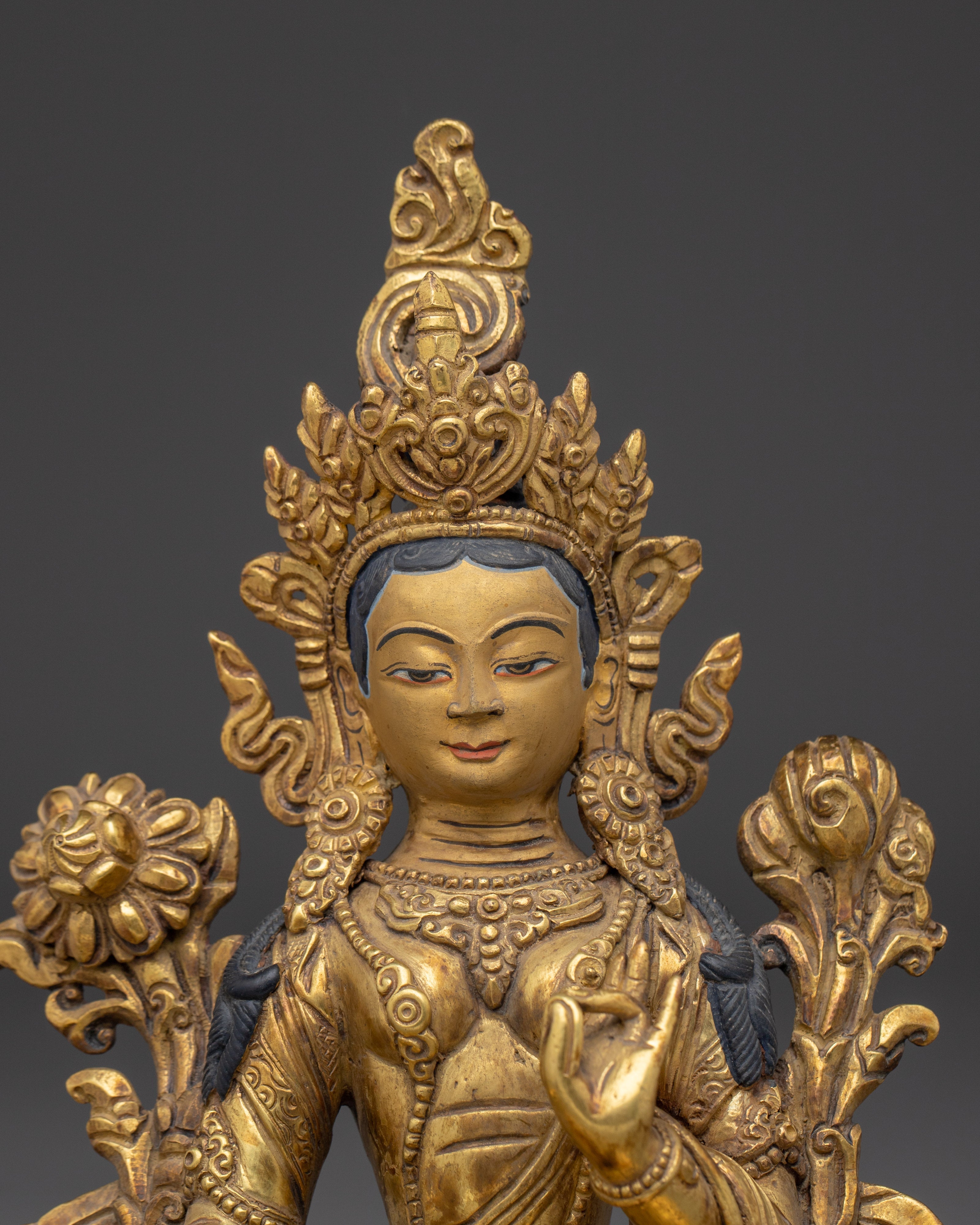 Handcrafted Swift Protector Green Tara Deity | Tibetan Goddess of Compassion