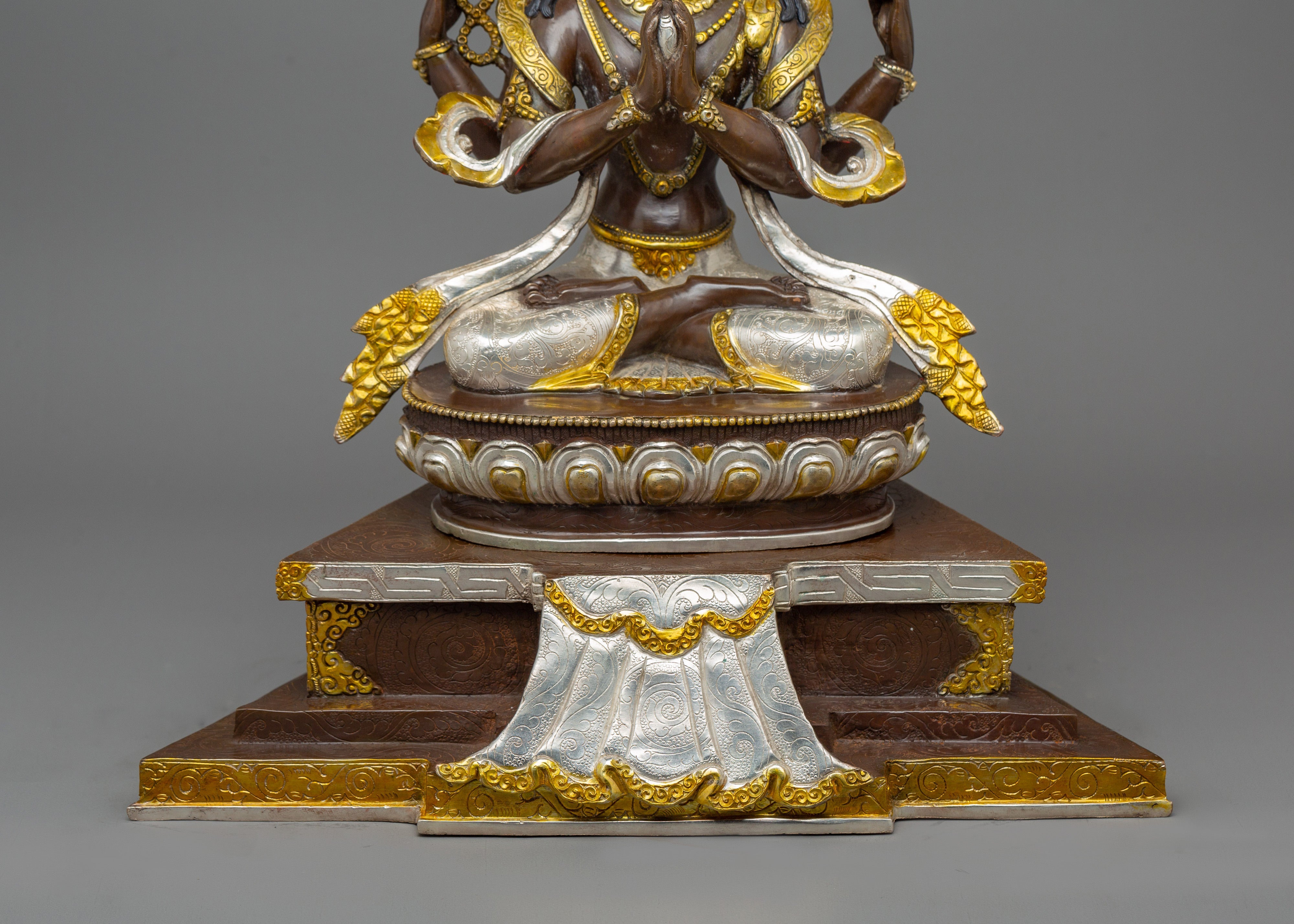 Chenrezig with Beautiful Halo Statue | The Bodhisattva of Infinite Compassion