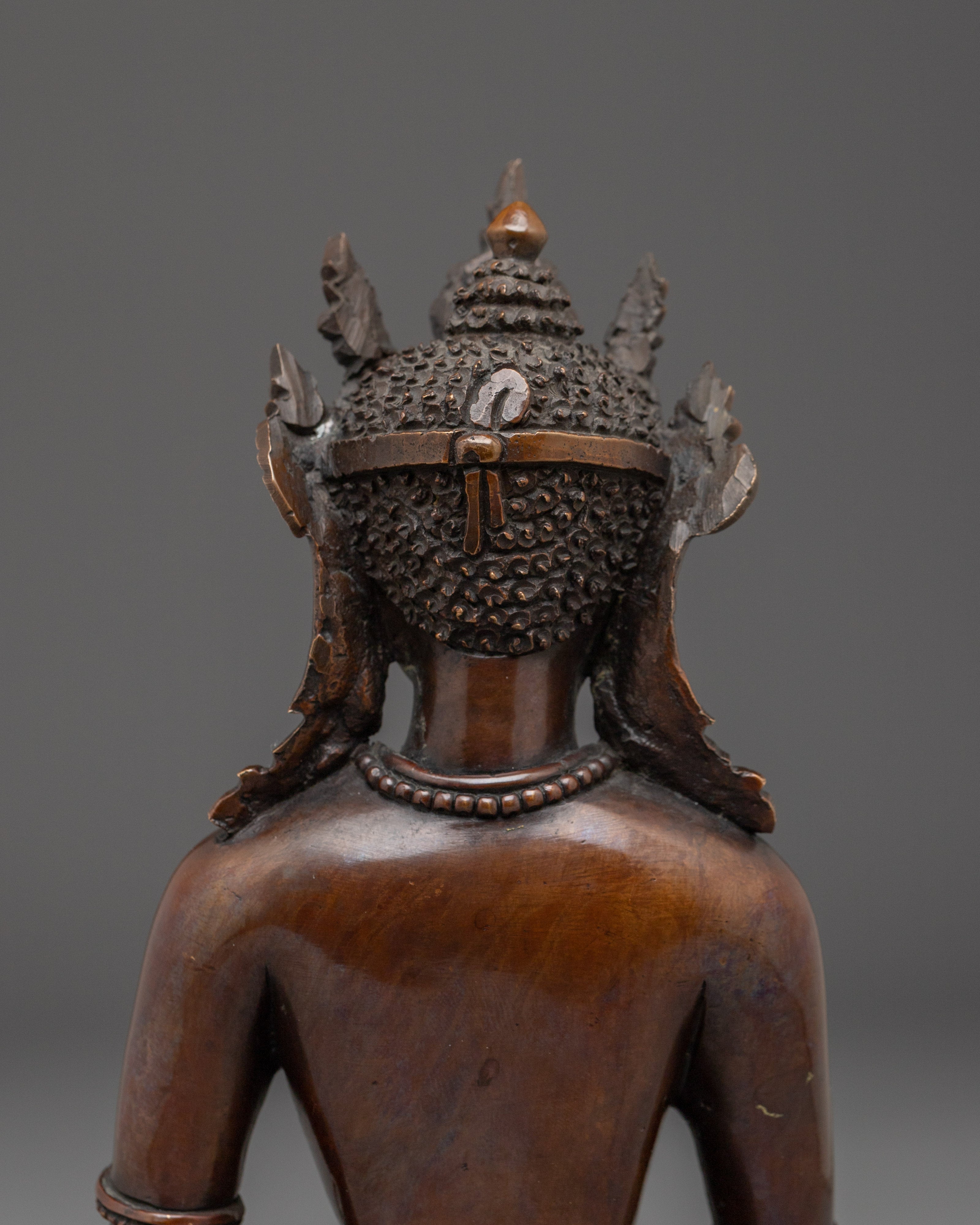 Handmade Crown Shakyamuni buddha Sculpture | Historical Buddha