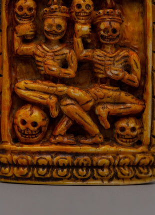 Chitipati Bone Carving | 5.3cm Handmade Tibetan Art