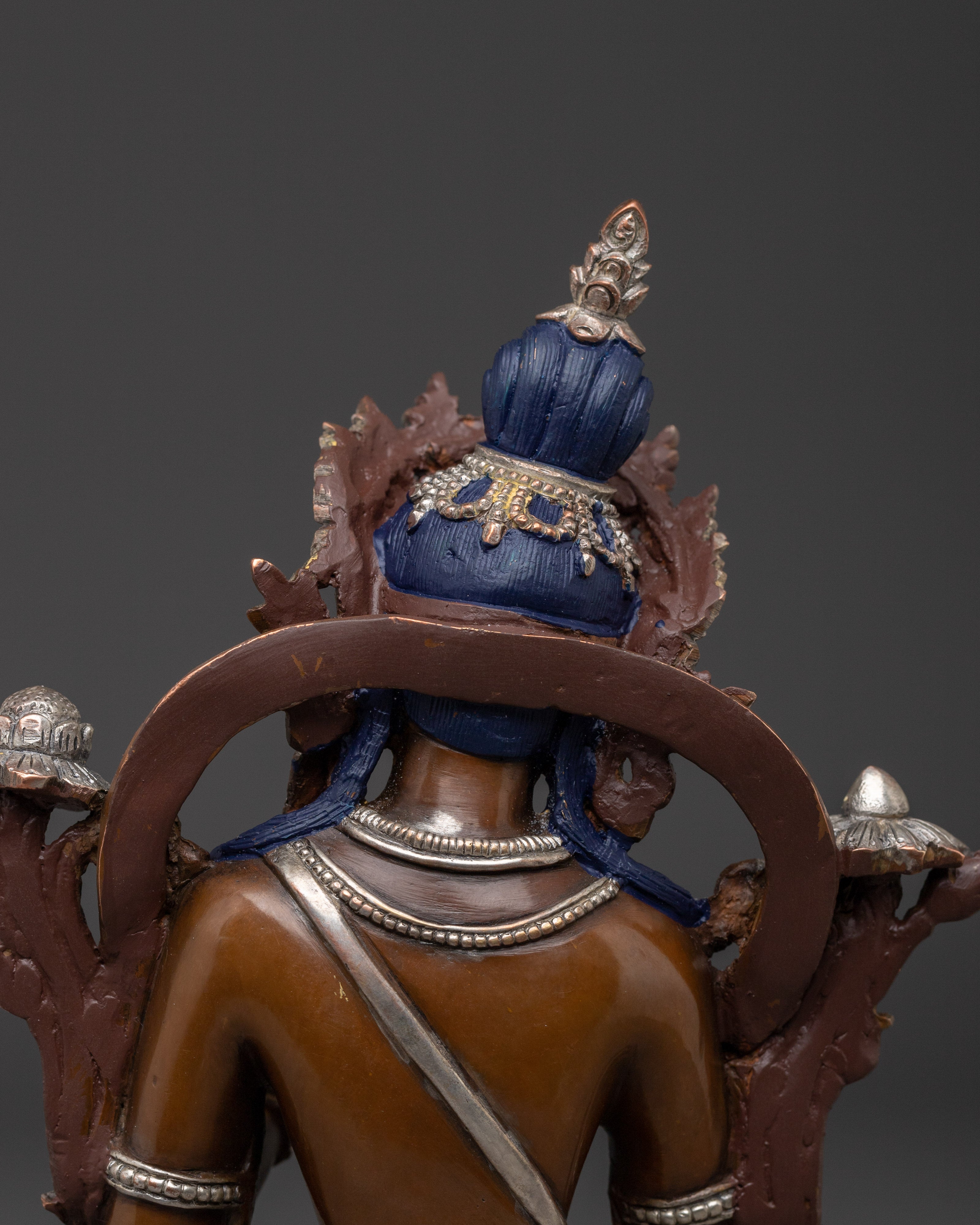 Longevity White Tara Oxidized Copper Statue | Tibetan Goddess of Compassion