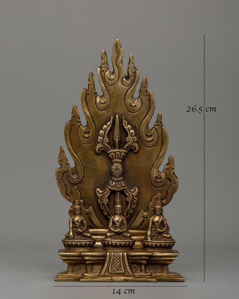 Handcrafted Tri-Buddha Set Statue | Meditation & Prayer Decor