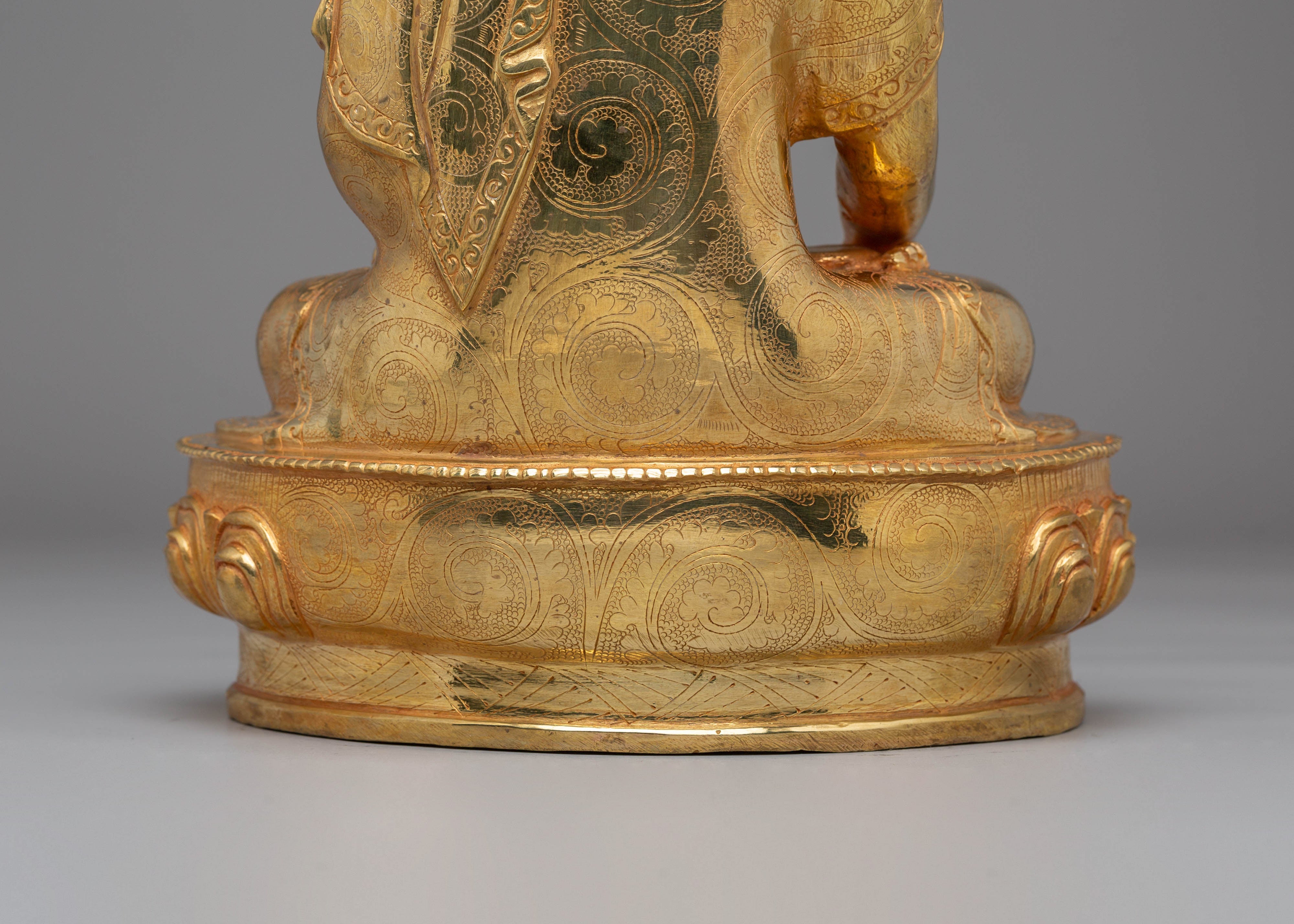 Handmade Golden Statue of Shakyamuni Buddha | Symbol of Wisdom & Enlightenment