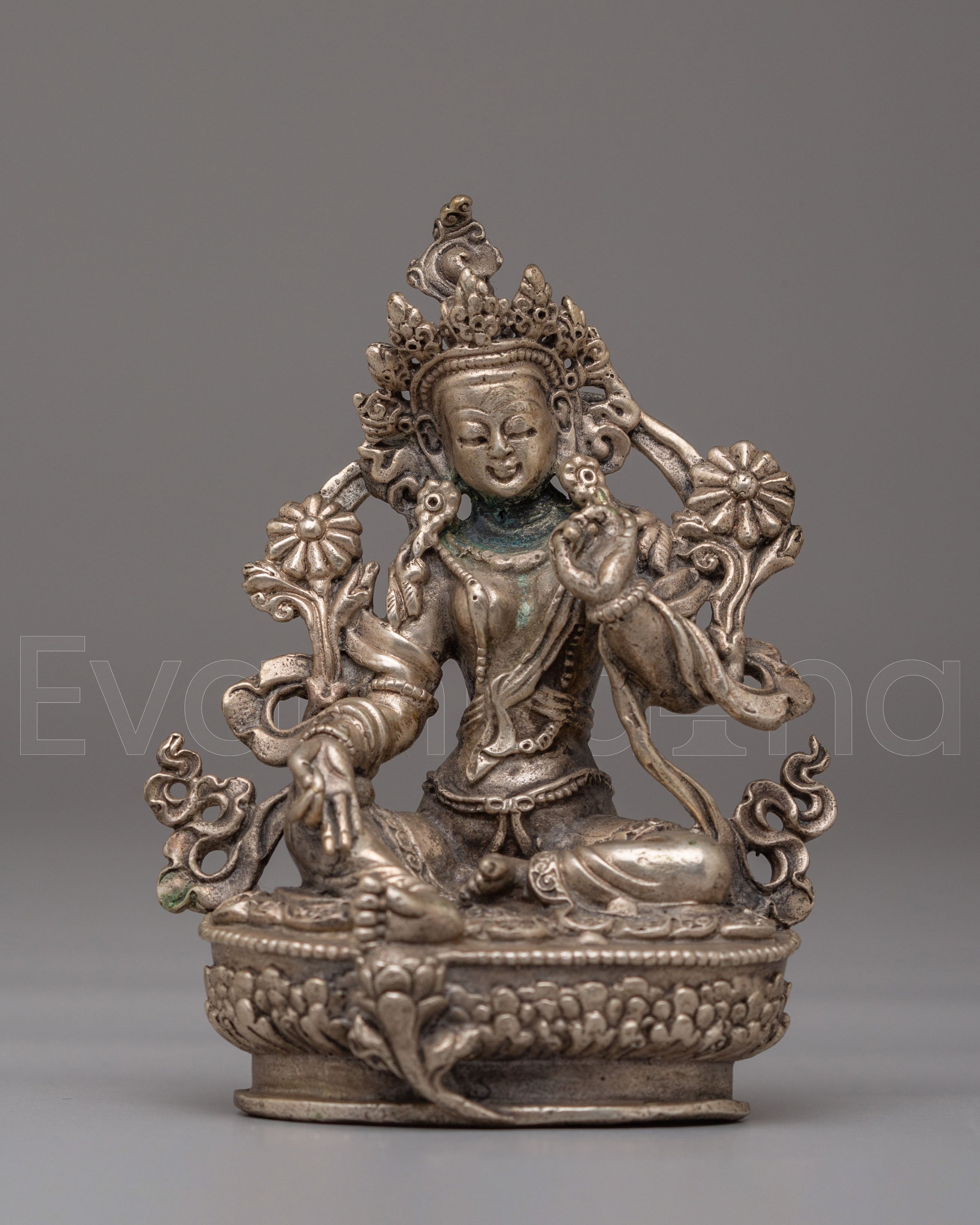 Handcrafted Sacred Green Tara Statue