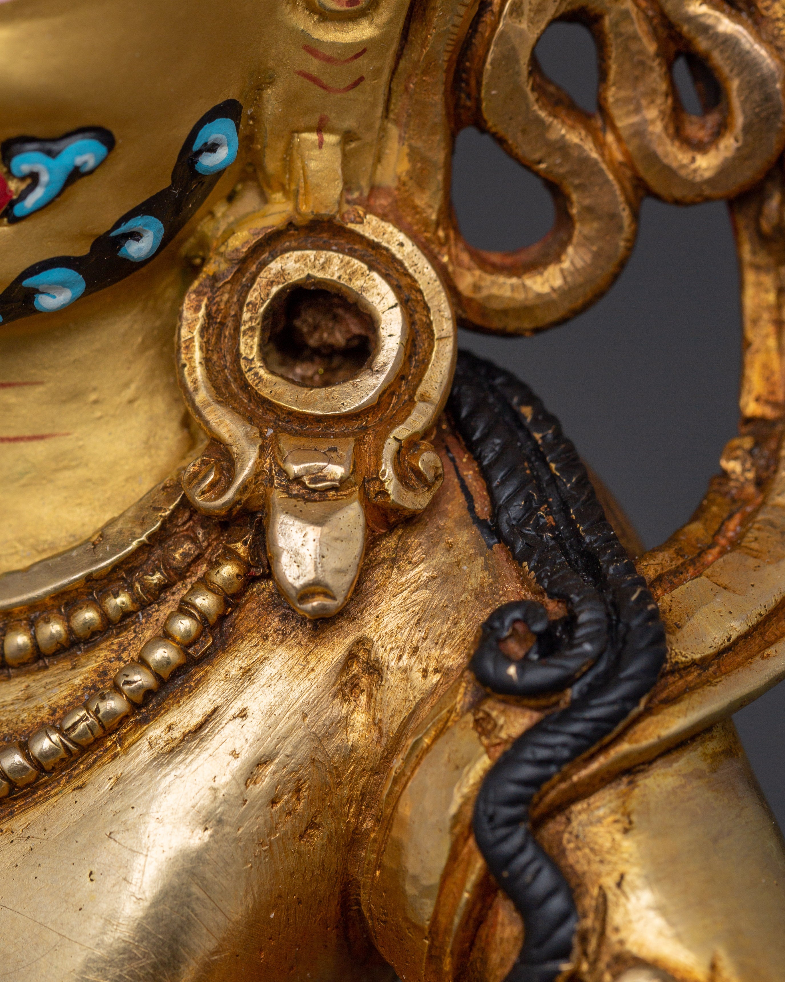 Gold Plated Dzambhala Idol | Copper Body with Gold Plating