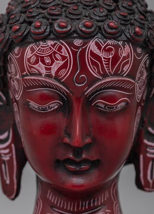 Elevate Your Decor With Red Buddha Head | Spiritual Decor for Meditation & Zen Spaces