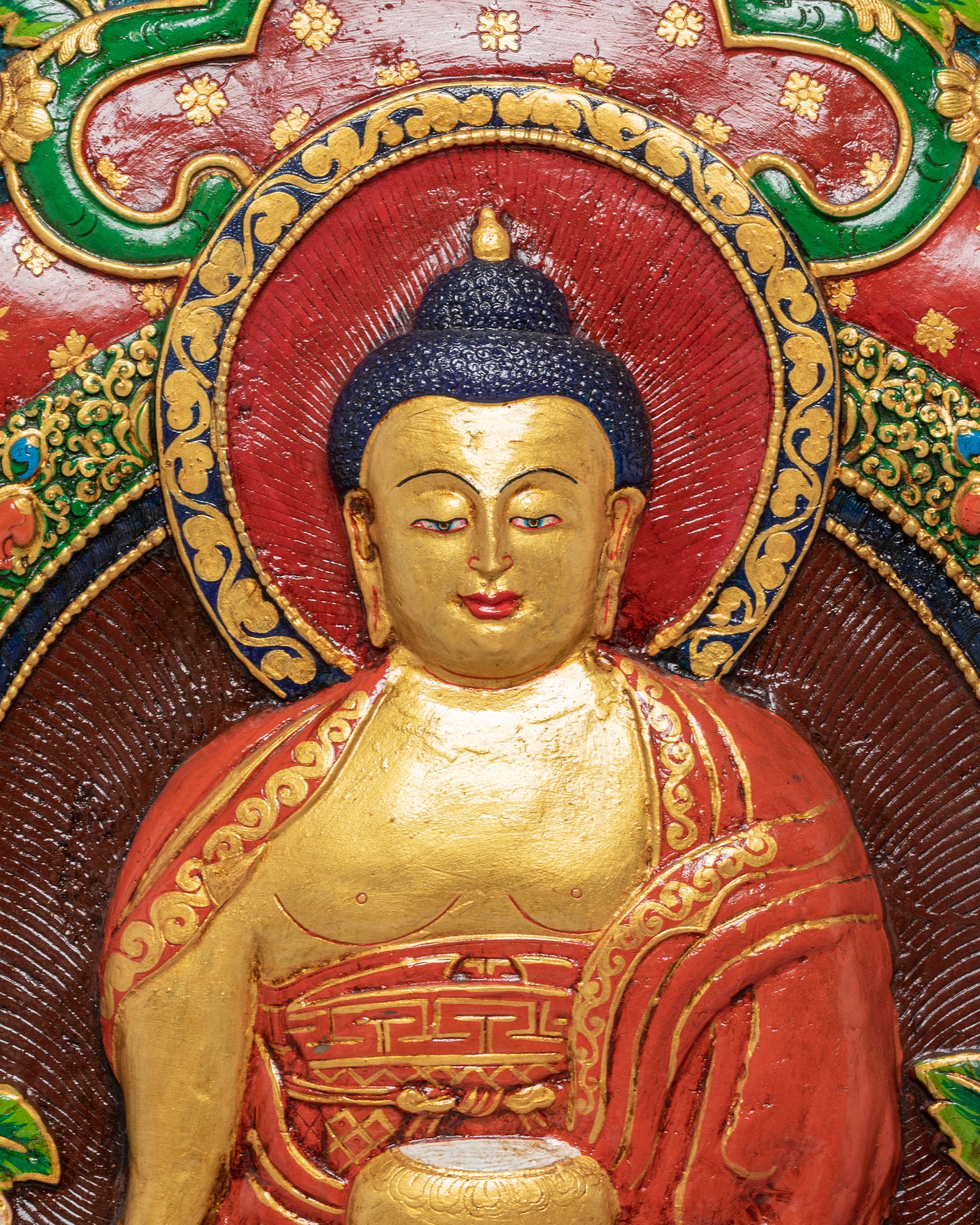 Shakyamuni Buddha Thangka Wall Hanging | Tibetan Buddhist Sacred Art