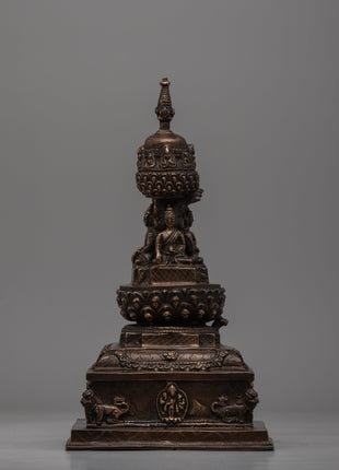  Handmade Tibetan Brass Stupa