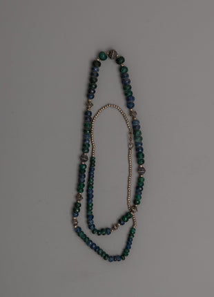 White Metal Necklace Featuring Gemstones | Beautiful Handcrafted Design