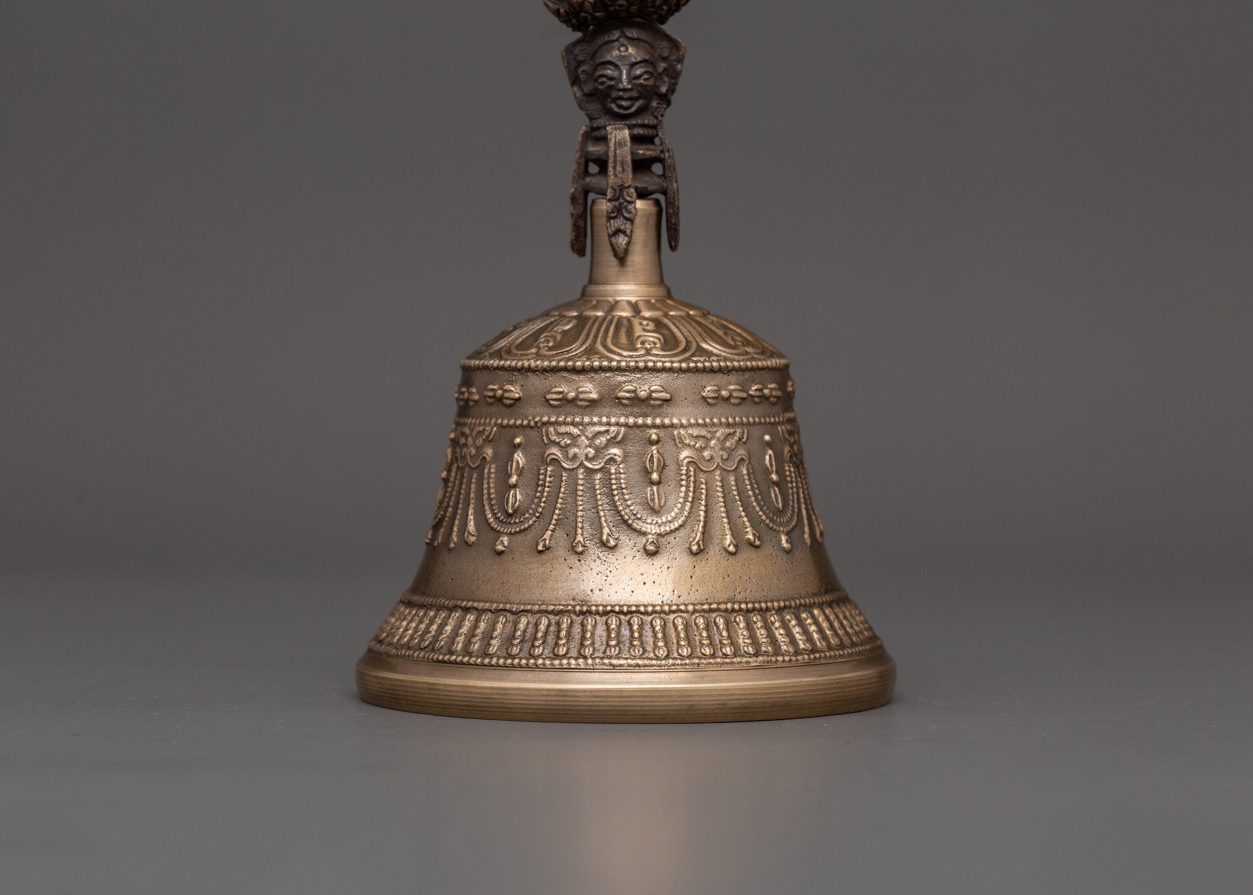 Sacred Vajra and Bell Pair | Tibetan Brass Bell & Vajra for Rituals