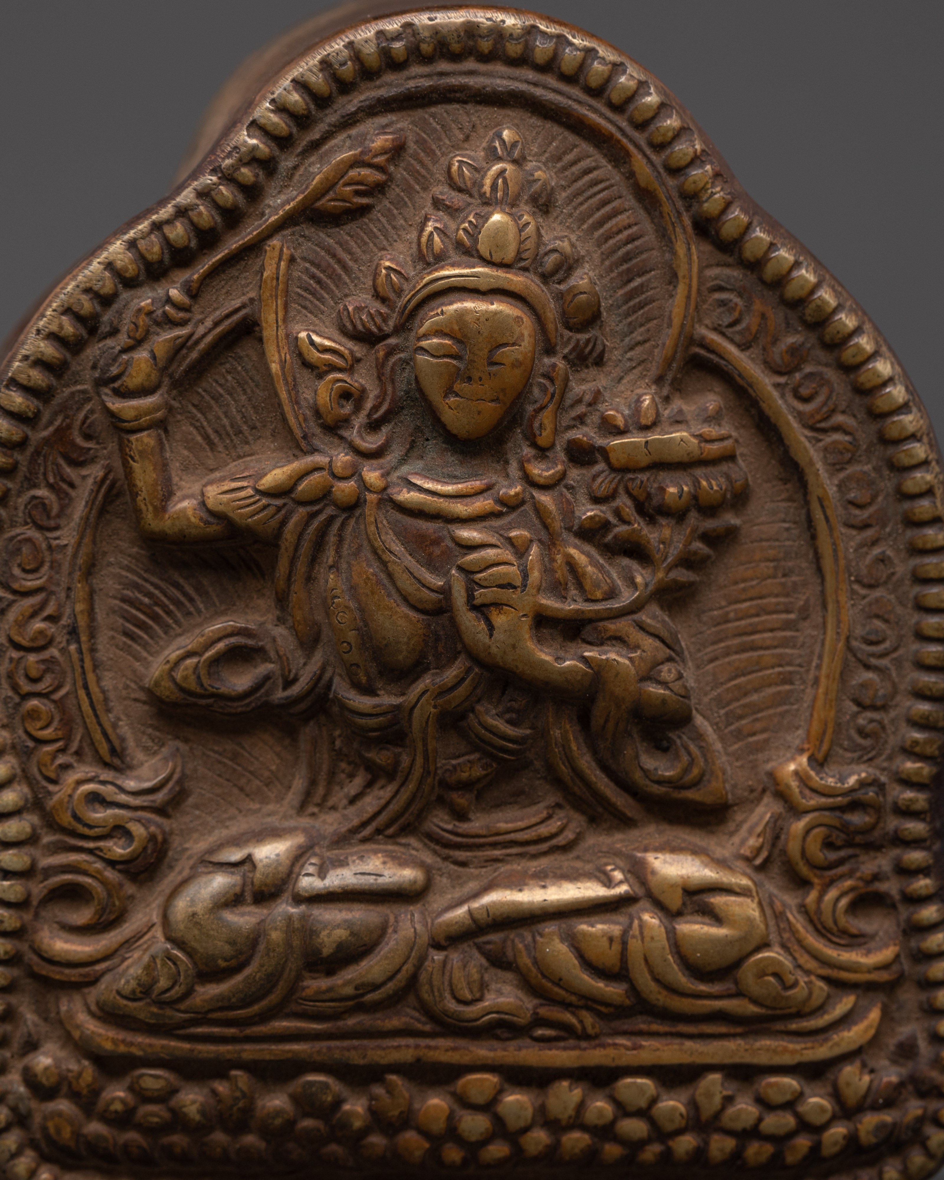 Sacred Mantra Ghau Box | Tibetan Buddhist Copper Prayer Box