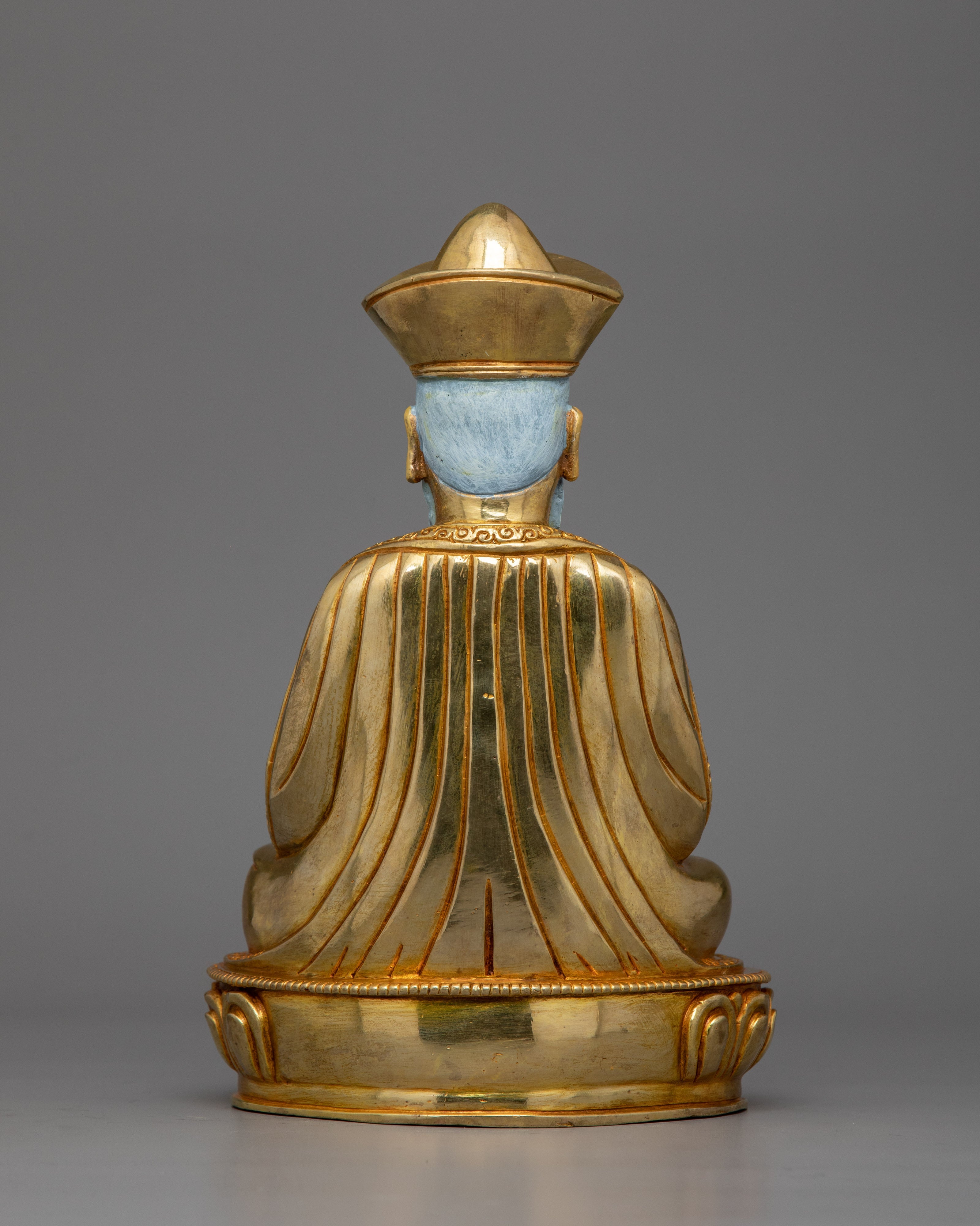 Gold Gilded Guru Shapdum Statue | Tribute to a Spiritual Luminary