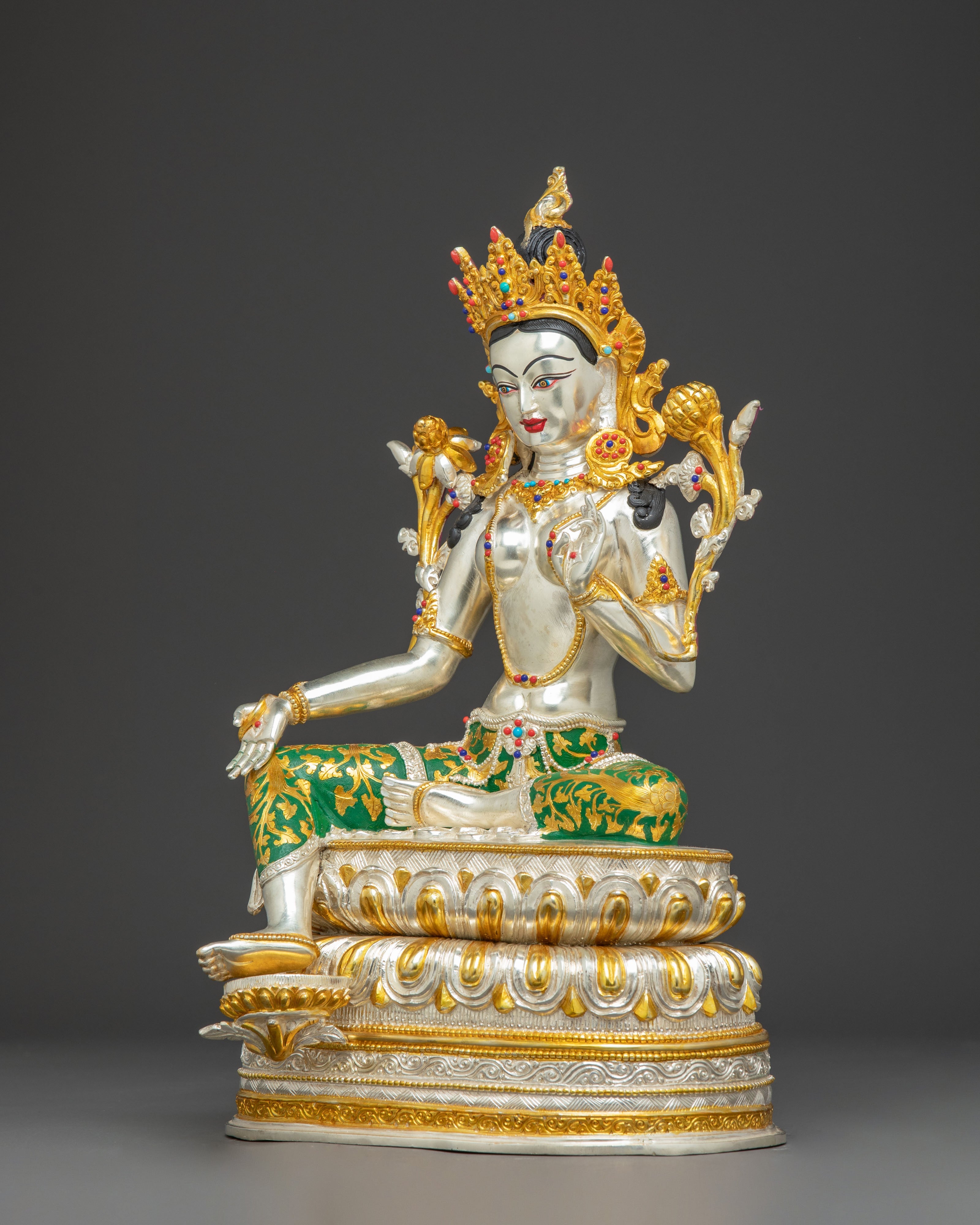 39cm Green Tara Statue | Symbol of Prosperity and Protection