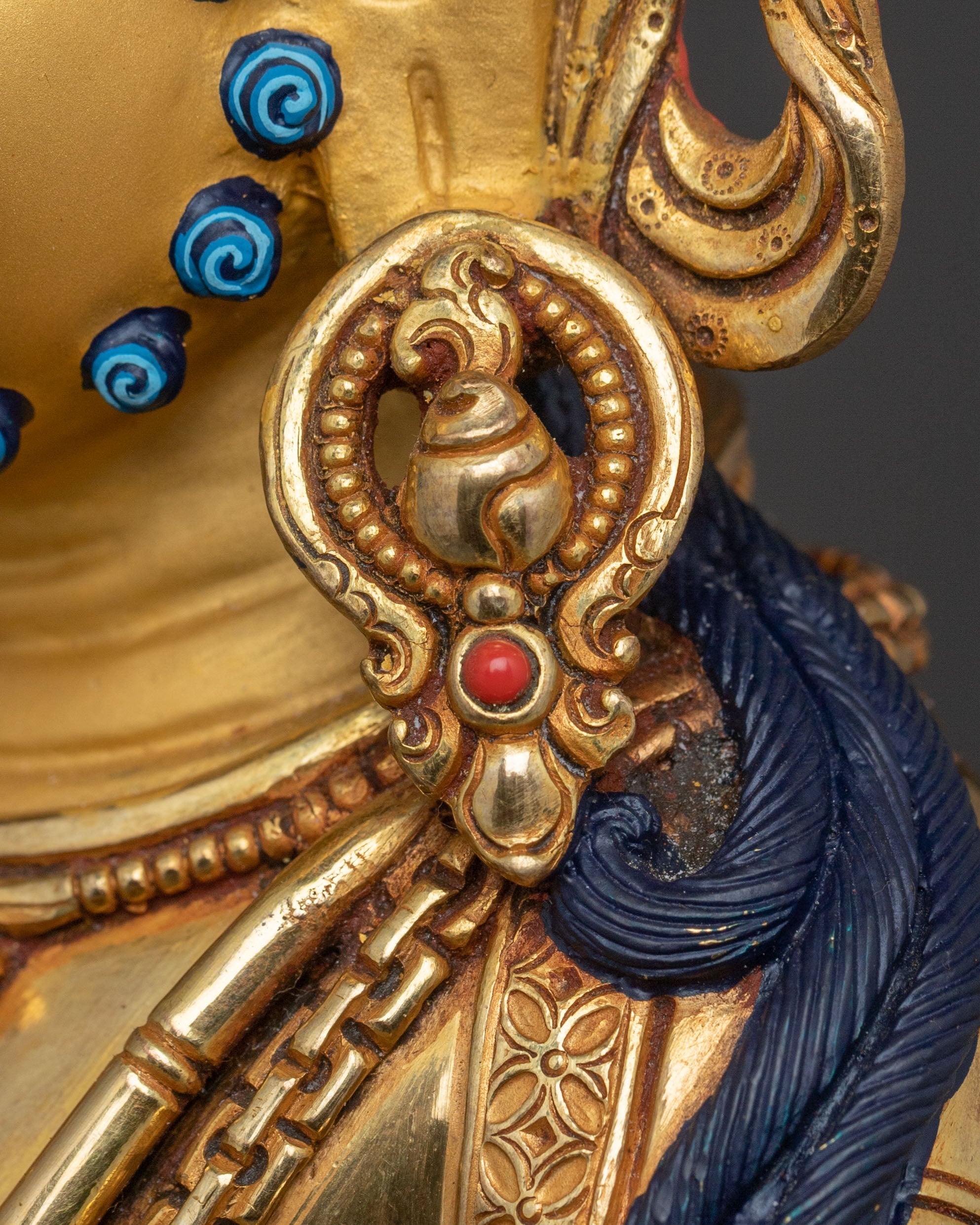 Prosperous Dzambhala Wealth Statue – Gilded Masterpiece