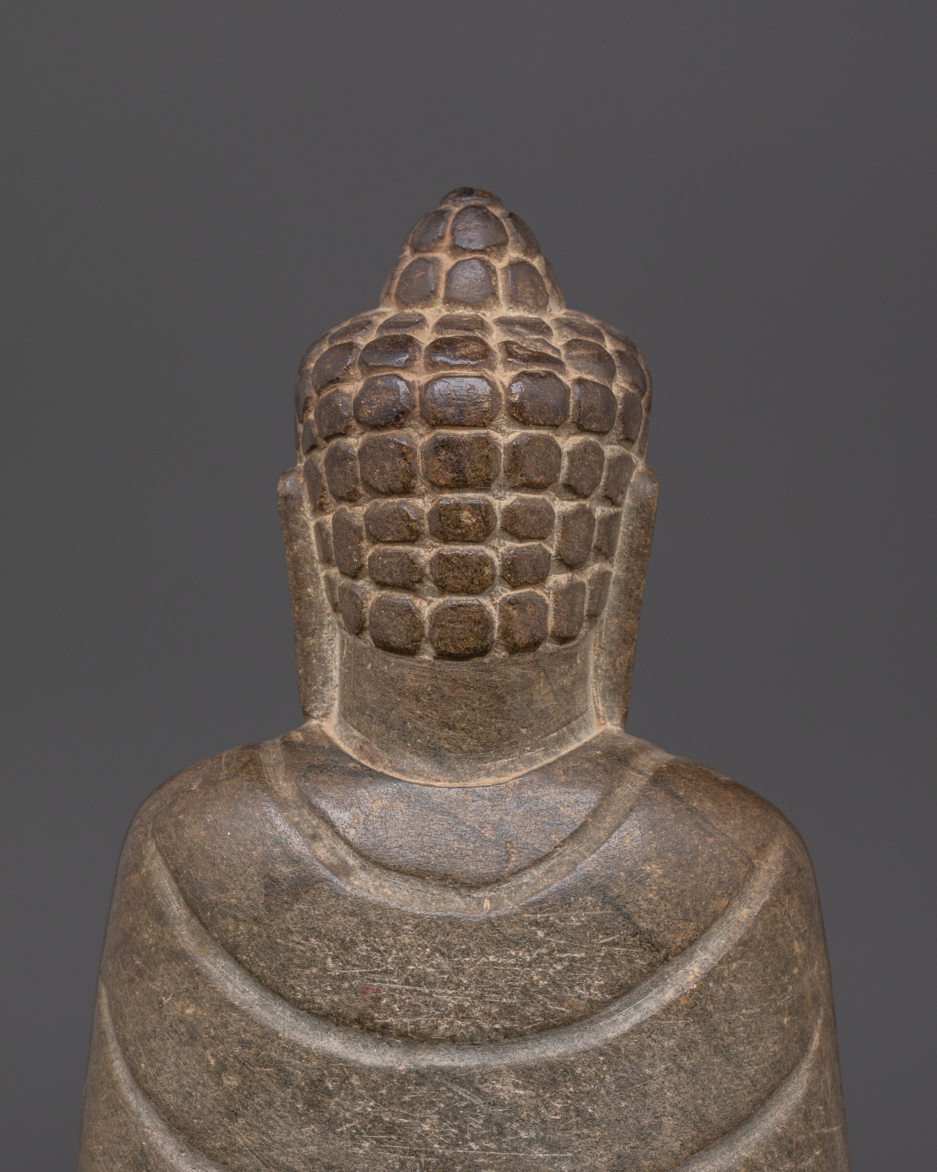 Sacred Amitabha Buddha Sculpture | Handcrafted Stone Buddha Statue for Meditation