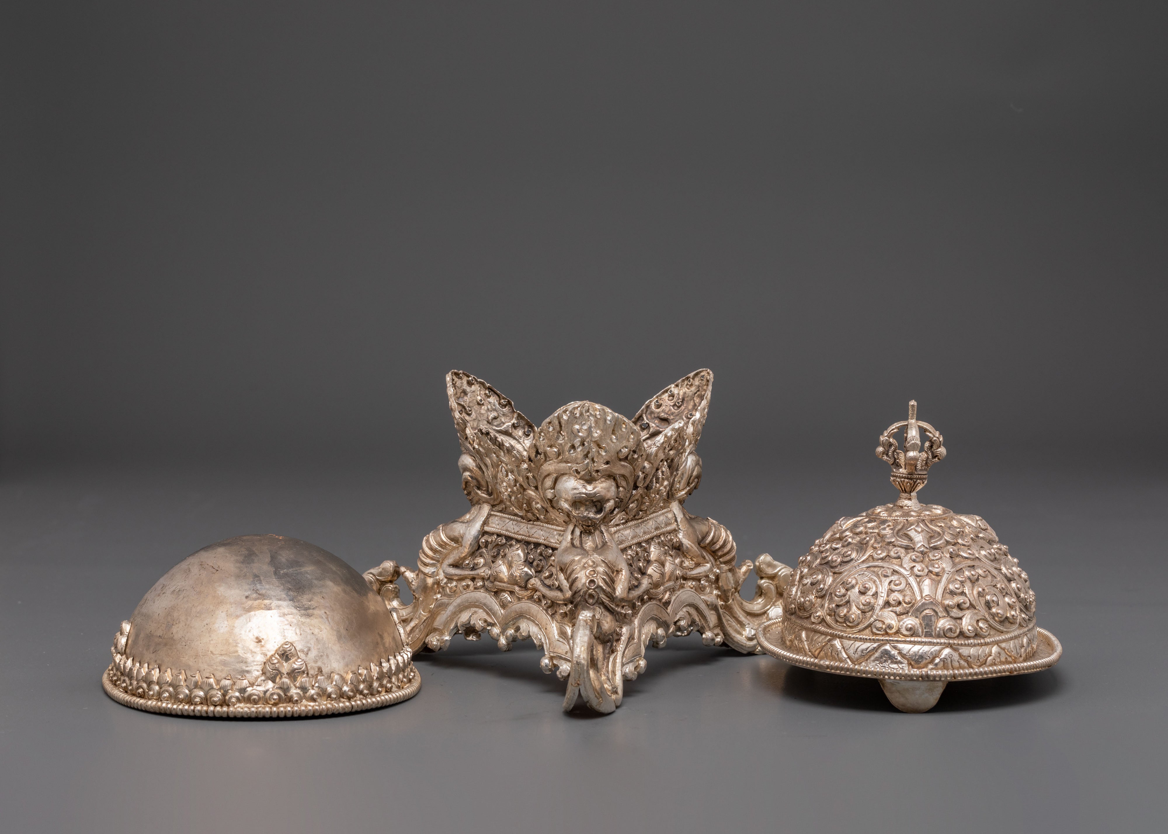 Kapala for Buddhist Ritual | Silver Plated Copper Skull Cup
