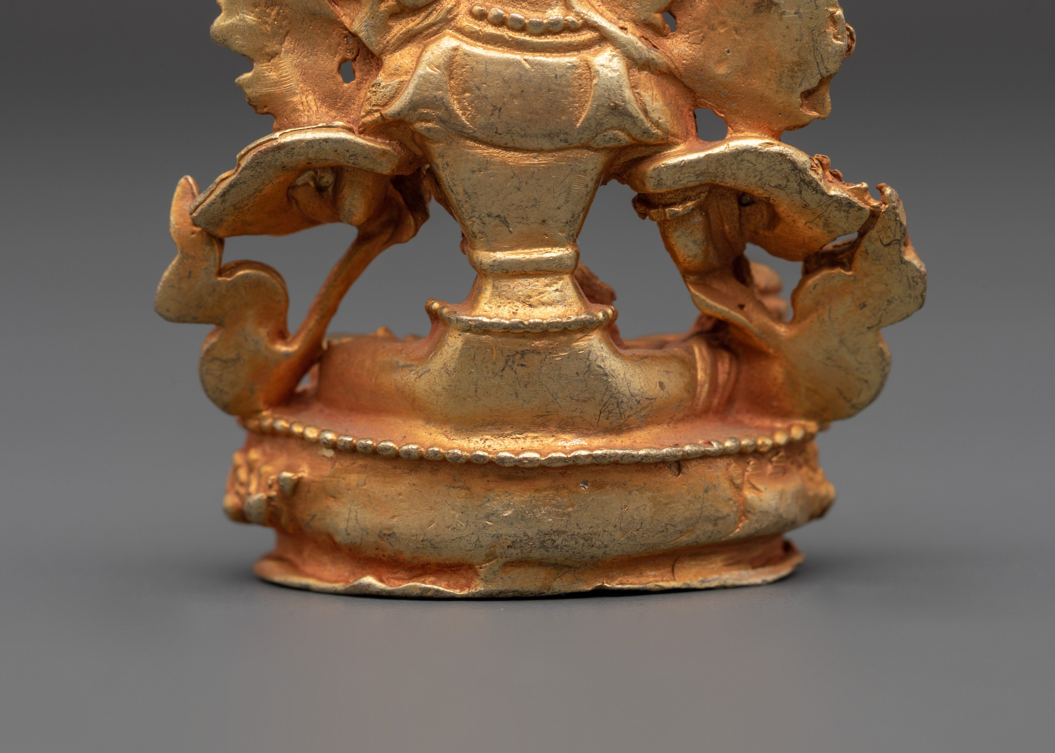 Handcrafted Drolkar Statue | Copper Gold Plated White Tara