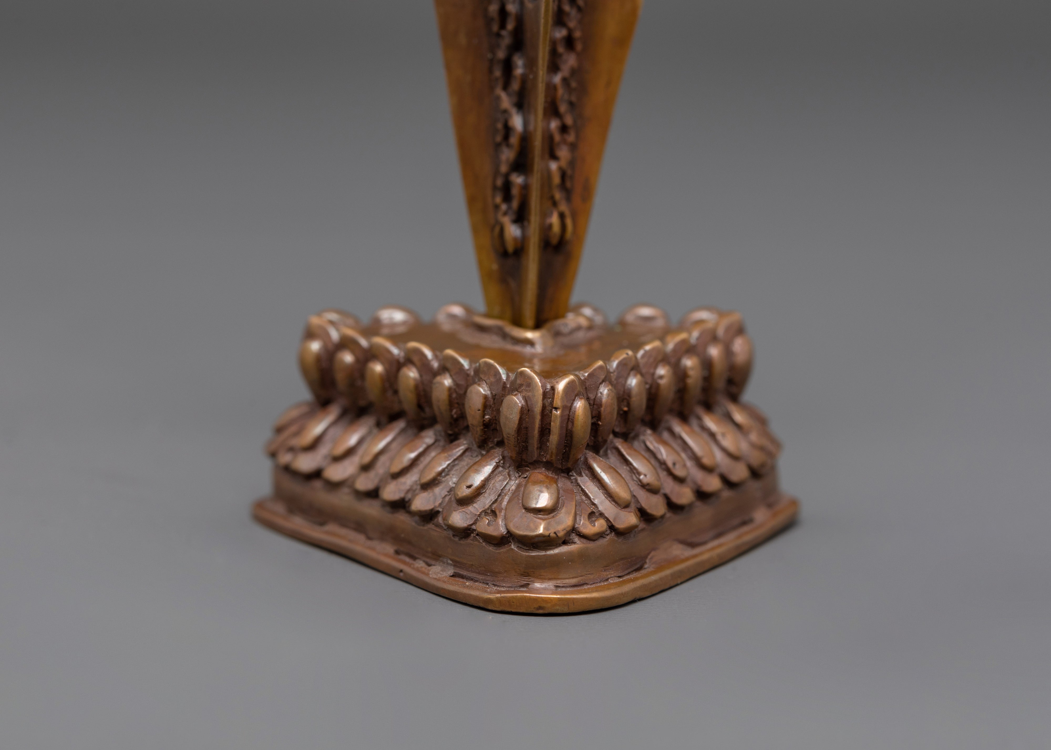 Oxidized Buddhist Phurba | Tibetan Ritual Tool