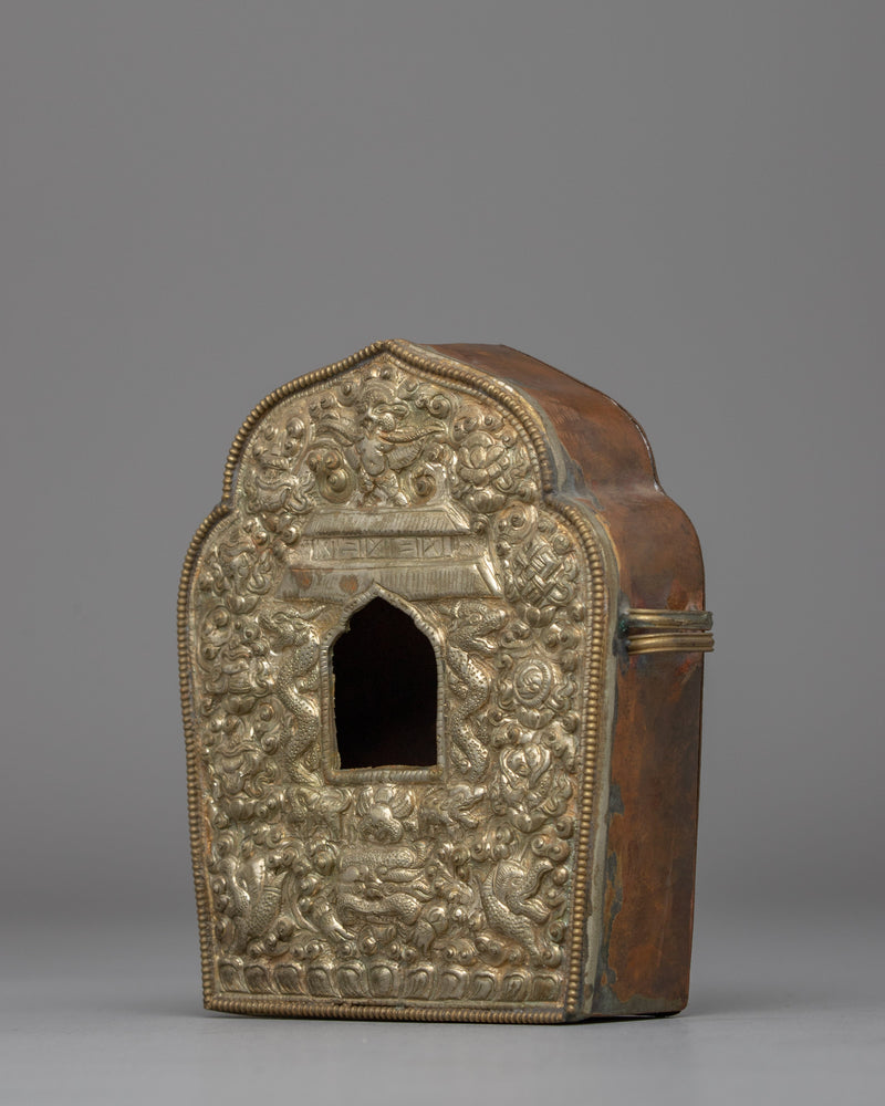 Buddhist Protection Amulet Ghau Box | Sacred Shrine Artifact for Meditation