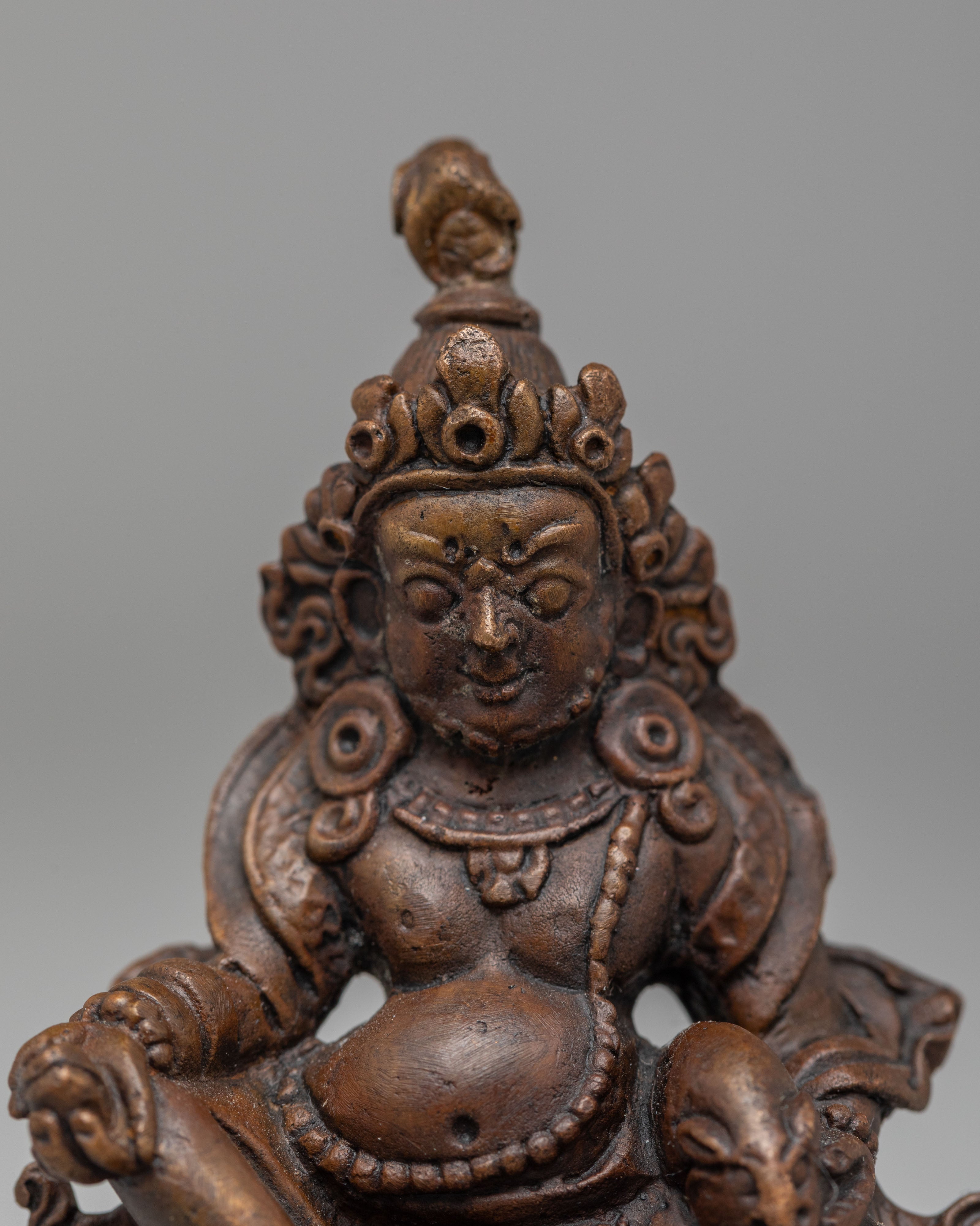 Machine-Made Altar Dzambhala Deity Statue | Buddhist Wealth Protector