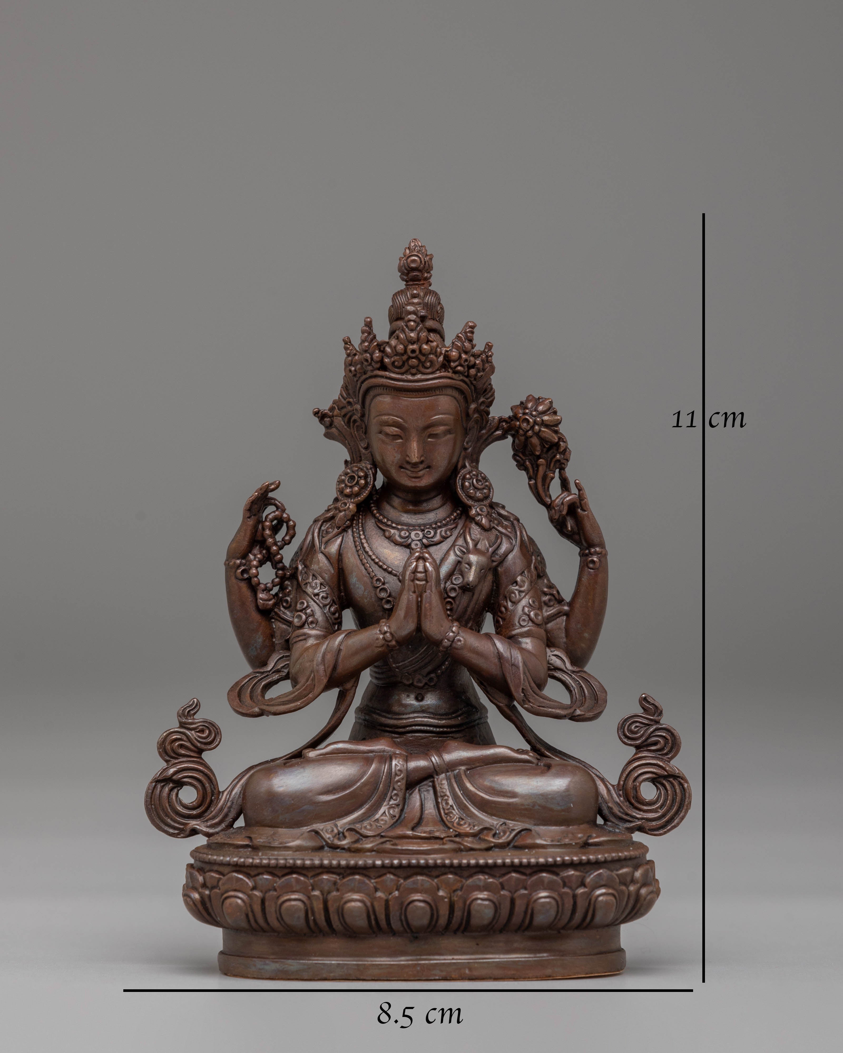 Chenrezig Statue for Meditation | Tibetan Bodhisattva of Compassion
