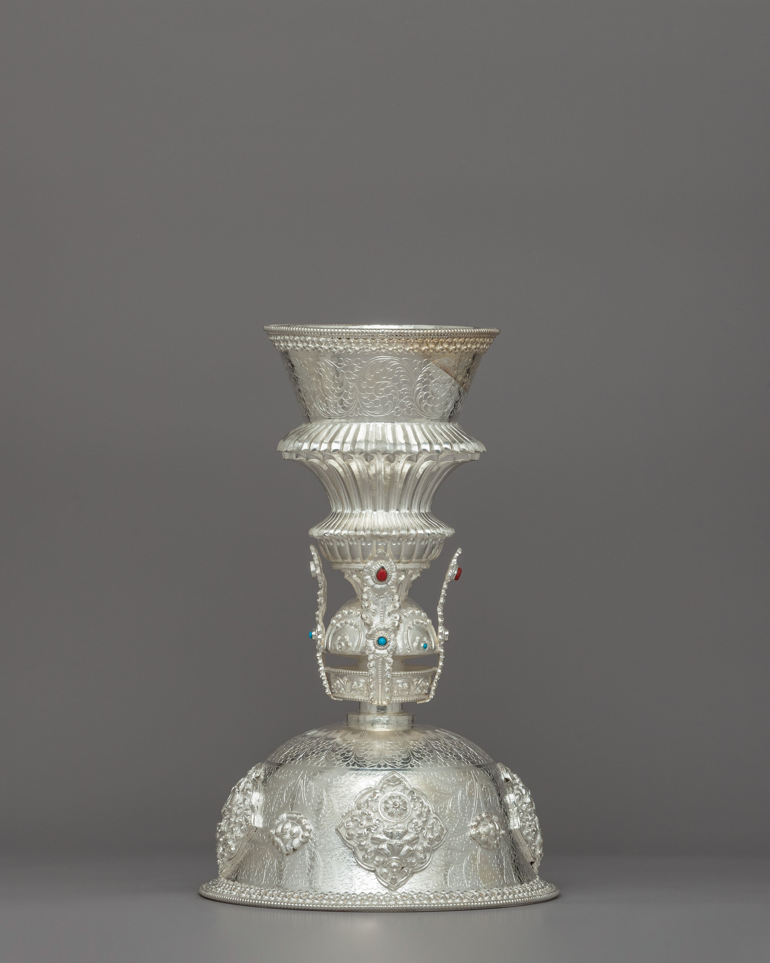Traditionally Handcrafted Butter Lamp Set | 30cm Meditation Lamps