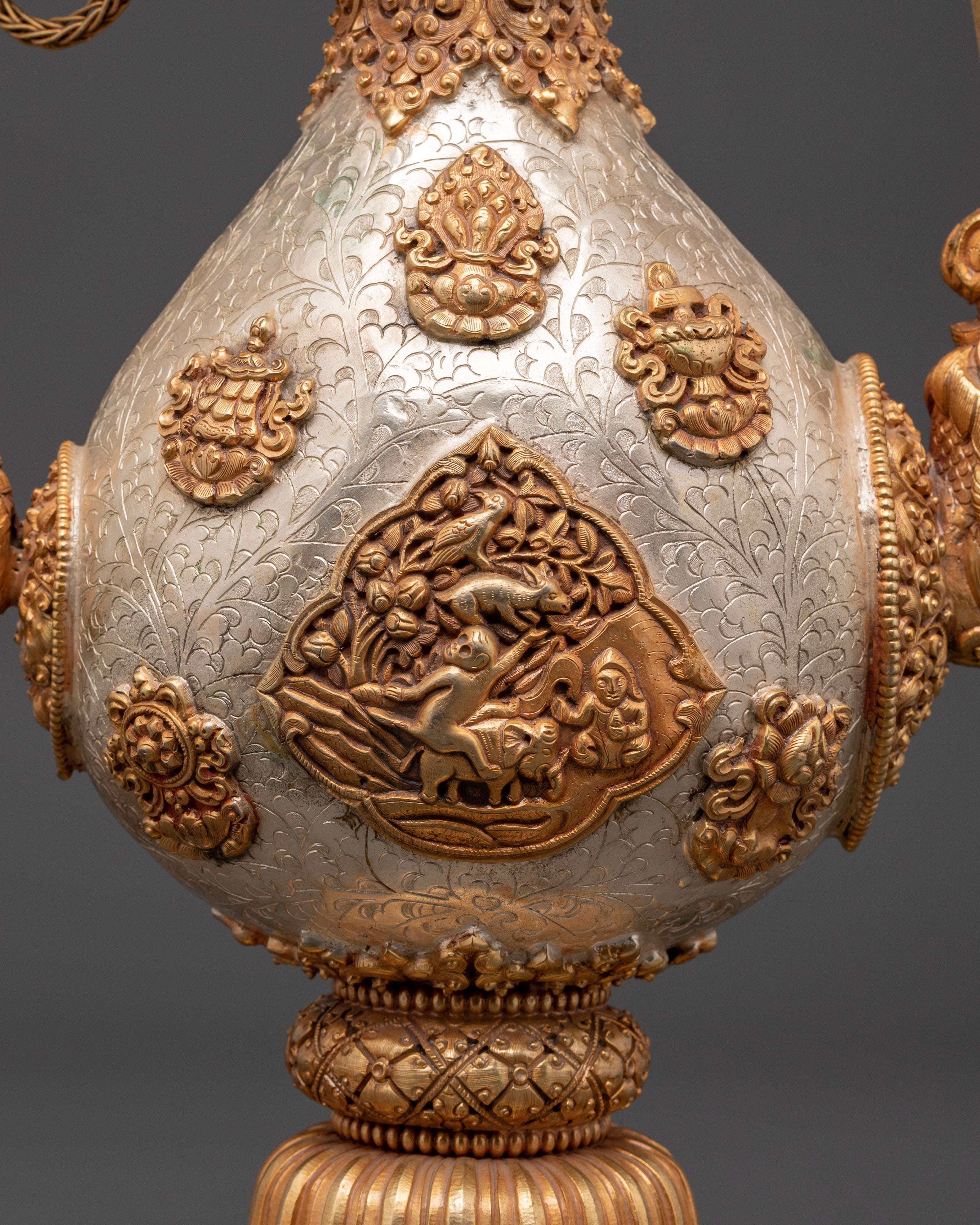 Handcrafted Tibetan Bhumba Vase | Buddhist Ritual Water Vessel