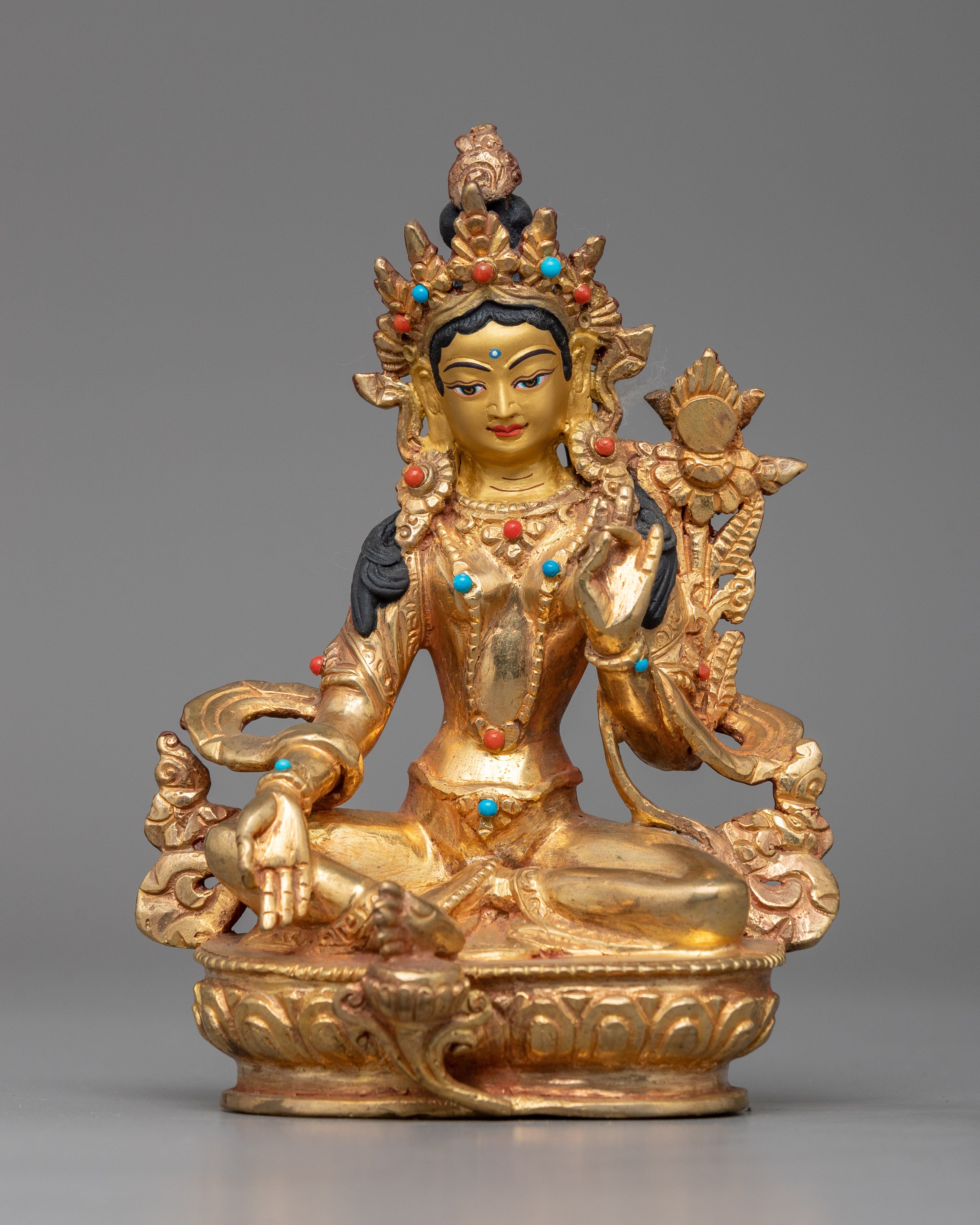 21 Tara Goddess Statue Set | Handmade in Nepal, Himalayan Buddhist Art