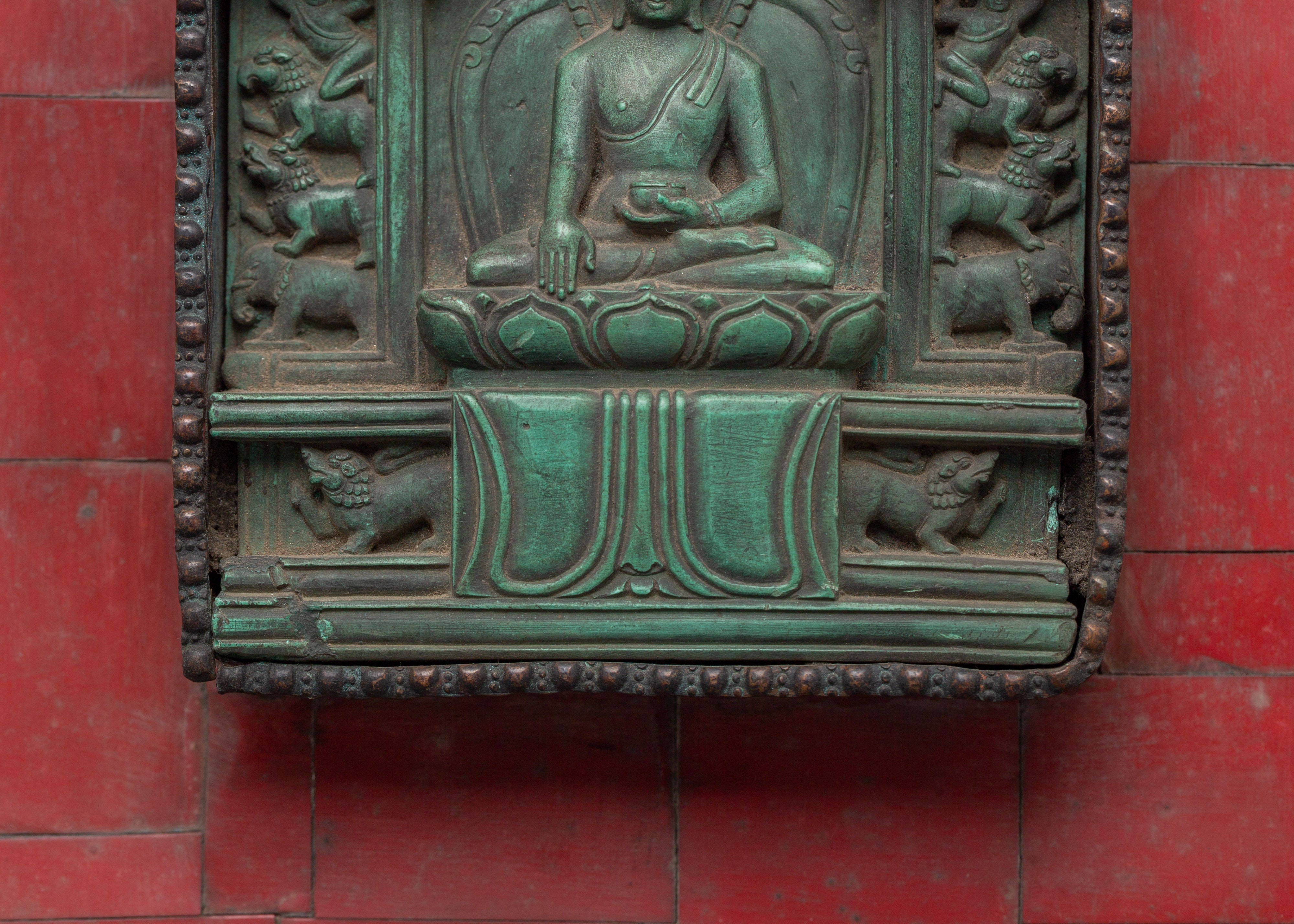 Buddhist Wall Hanging | Copper Buddha Panel