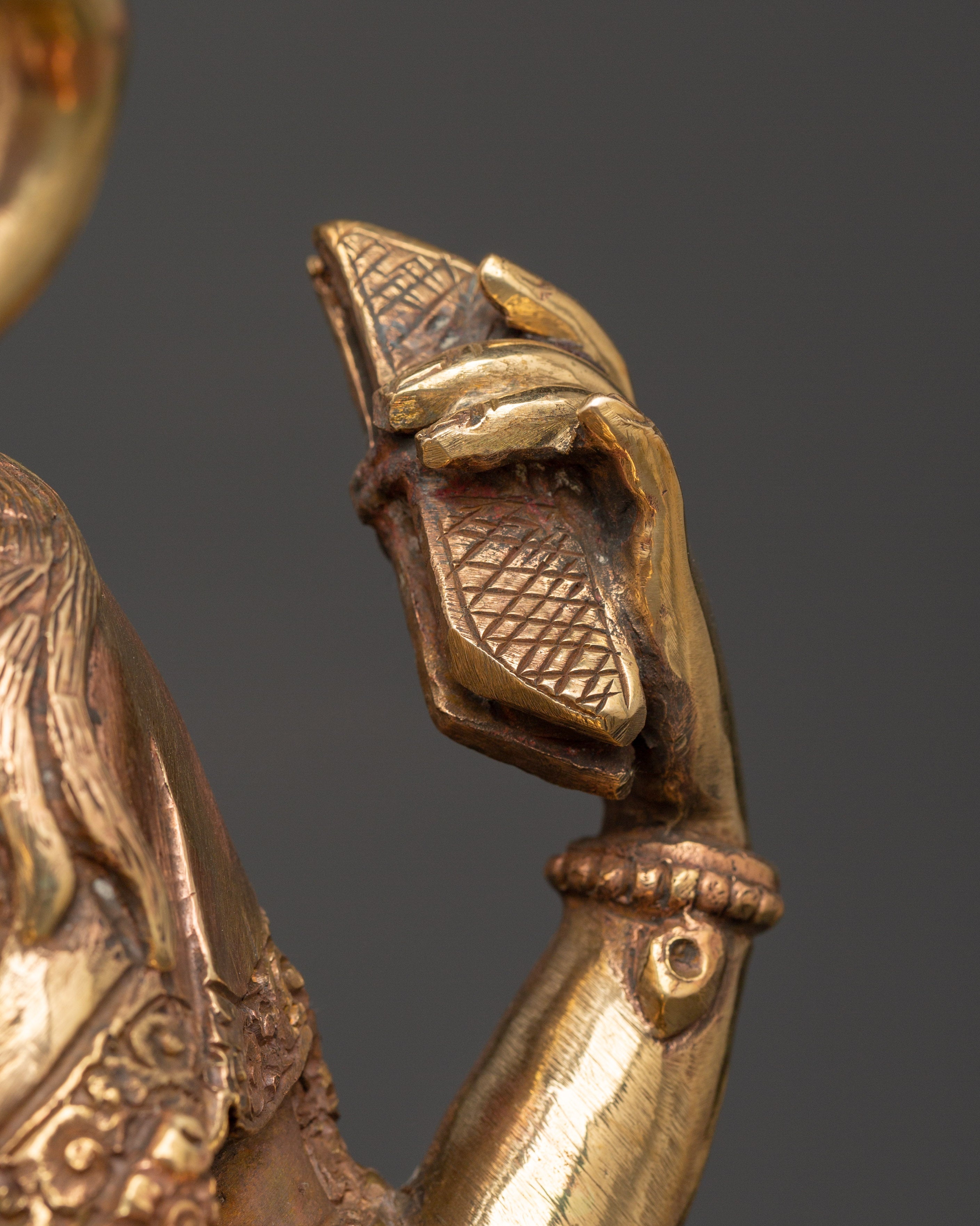 Saraswati Goddess Statue in Copper | Wisdom Deity Sculpture