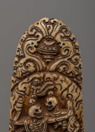 Citipati Carved Apron | Artisan Spiritual Bone Carving