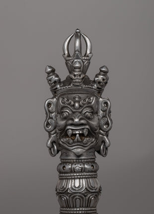 Handcrafted Iron Vajra Phurba |  A Sacred Tibetan Ritual Artifact