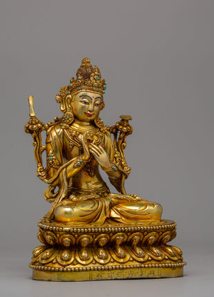 Tikshana Manjushri Statue | Tibetan Altar Decor