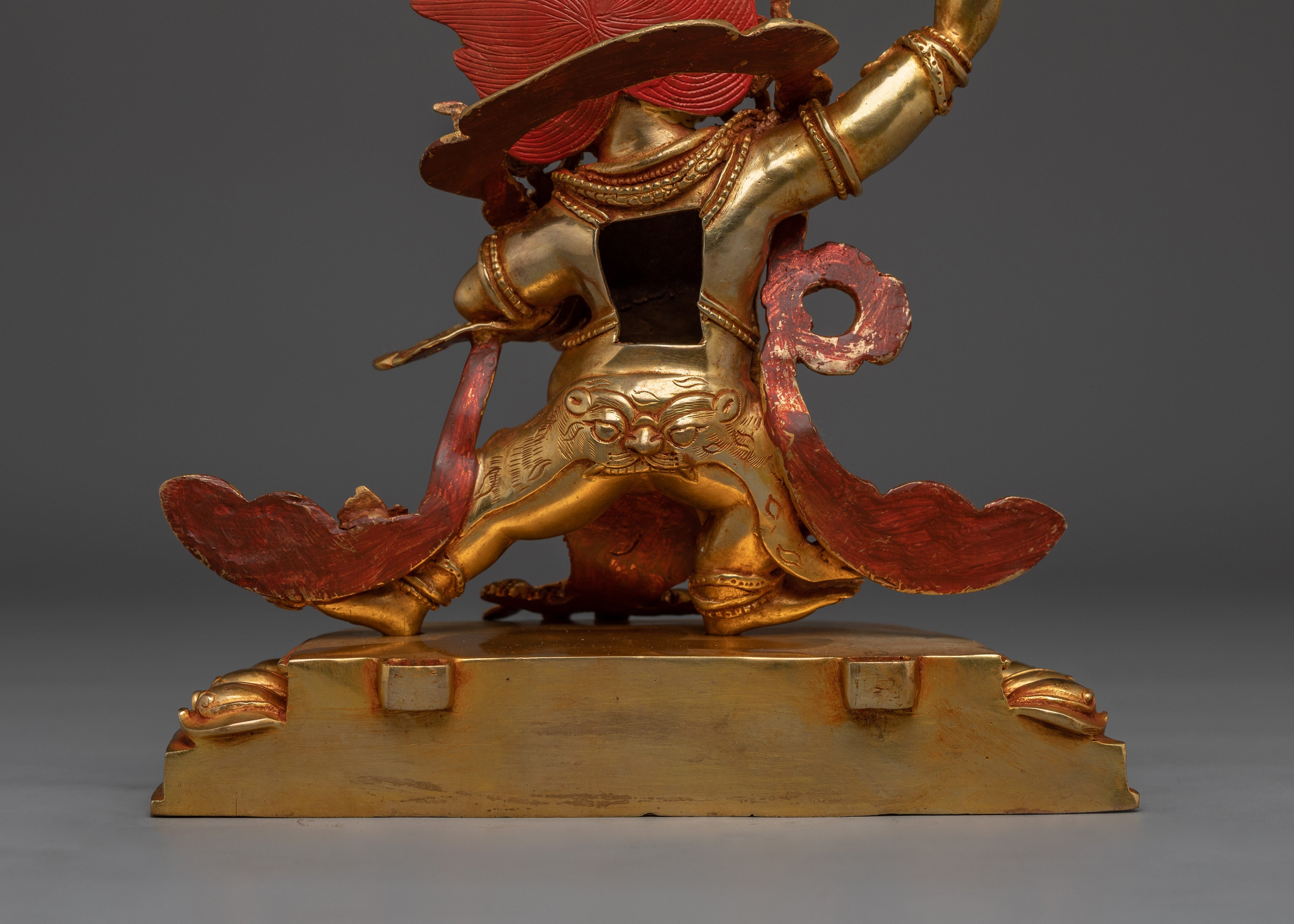 Vajrapani Copper Statue with 24K Gold Gilding | Spiritual Protector Deity for Meditation