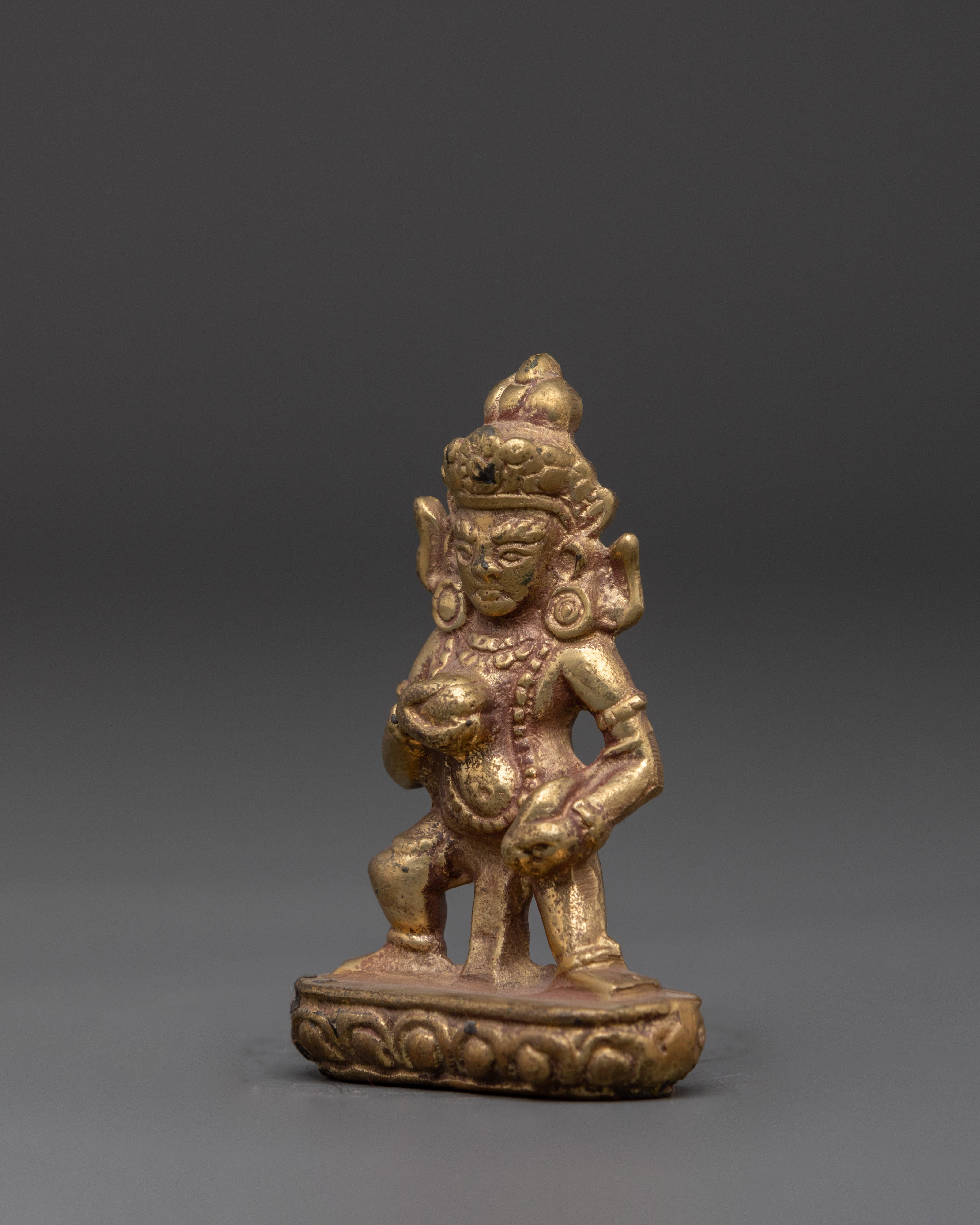 Black Dzambala Copper Statue | Tibetan Wealth Deity for Prosperity and Protection